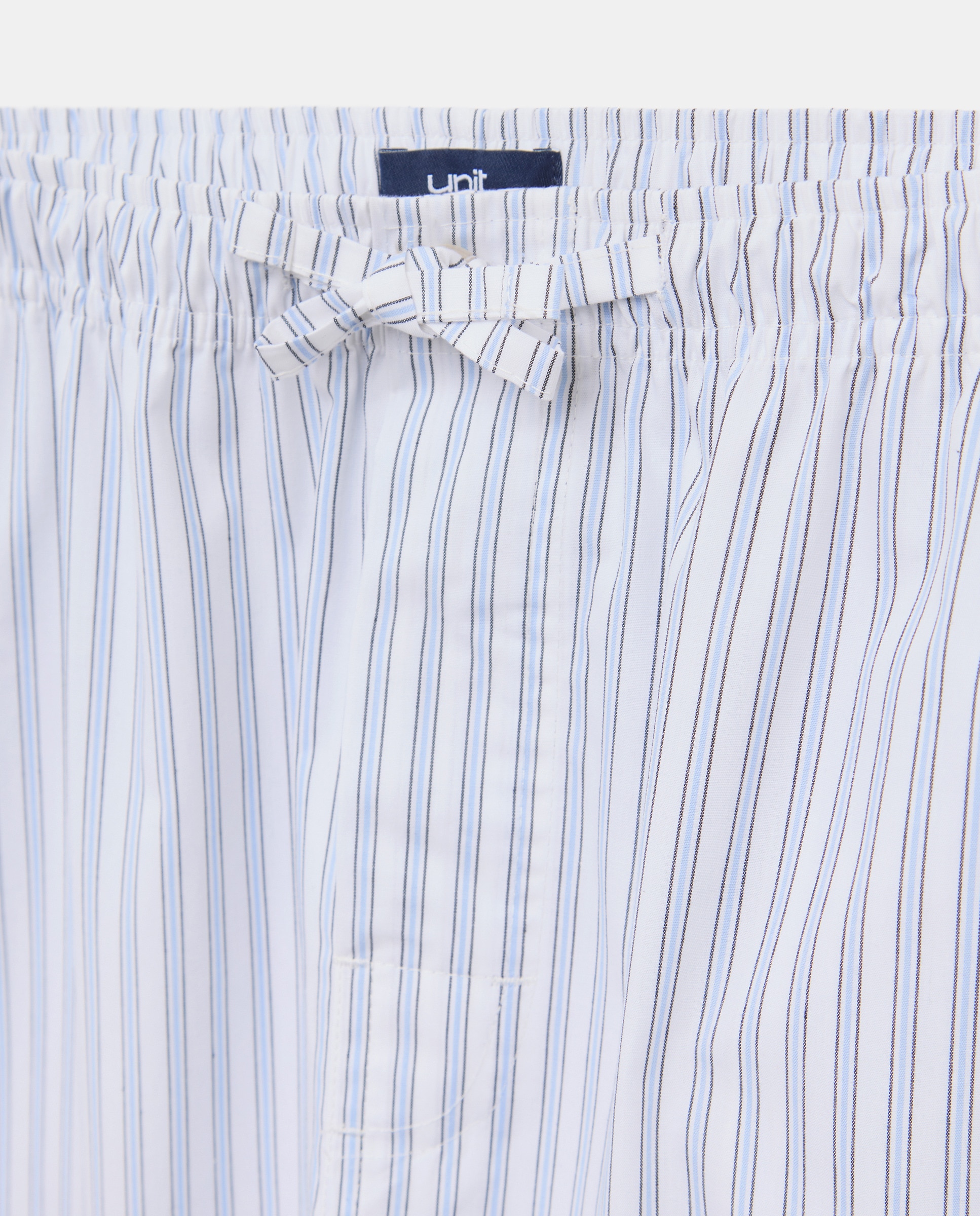 Pantalón pijama hombre con bolsillos de algodón 400 Azul-5