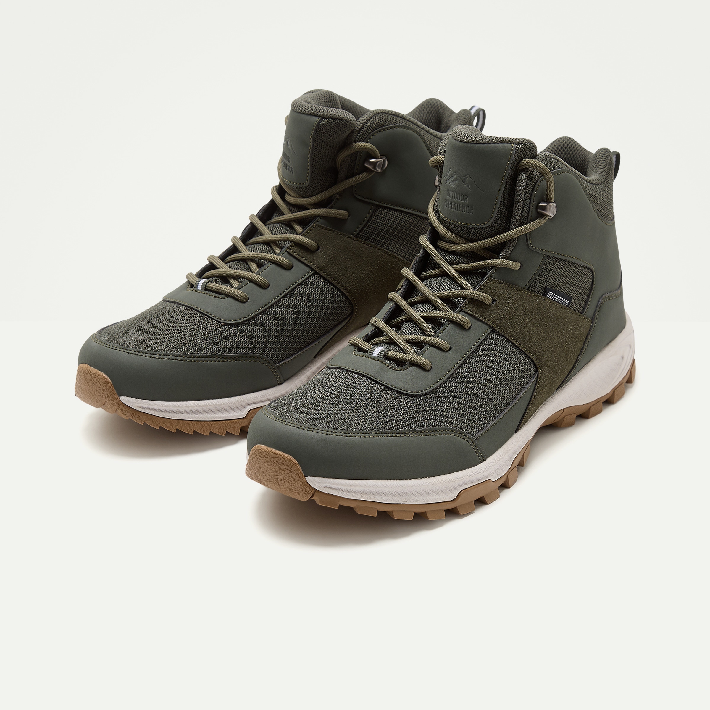 Bota de senderismo de hombre con membrana waterproof Kaki-6