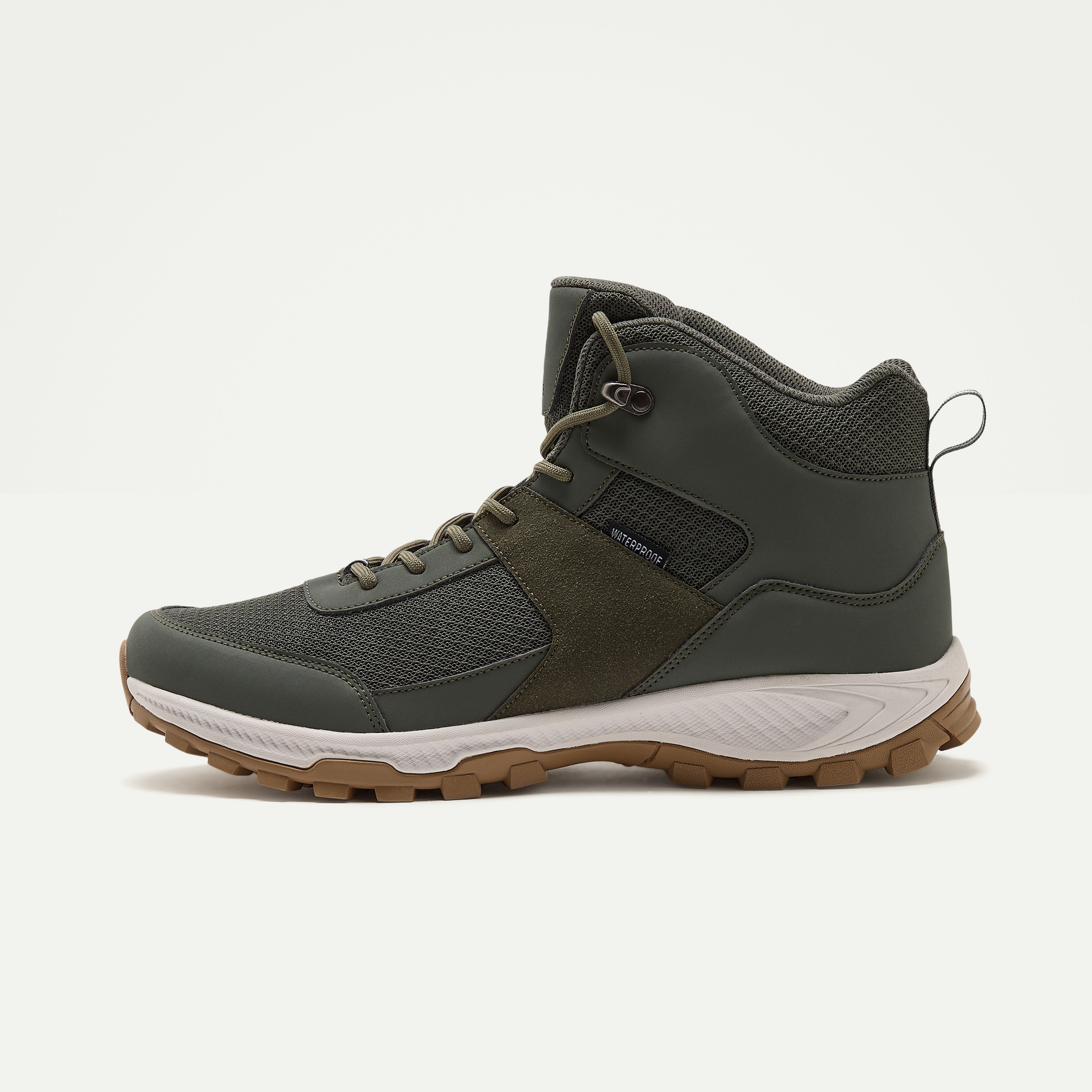 Bota de senderismo de hombre con membrana waterproof Kaki-3