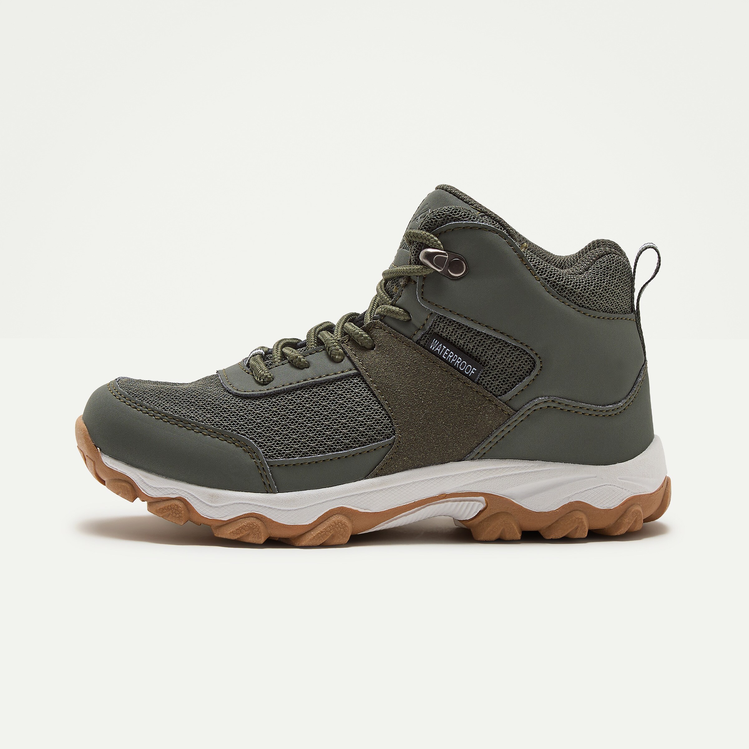 Bota de senderismo infantil con membrana waterproof Kaki-3