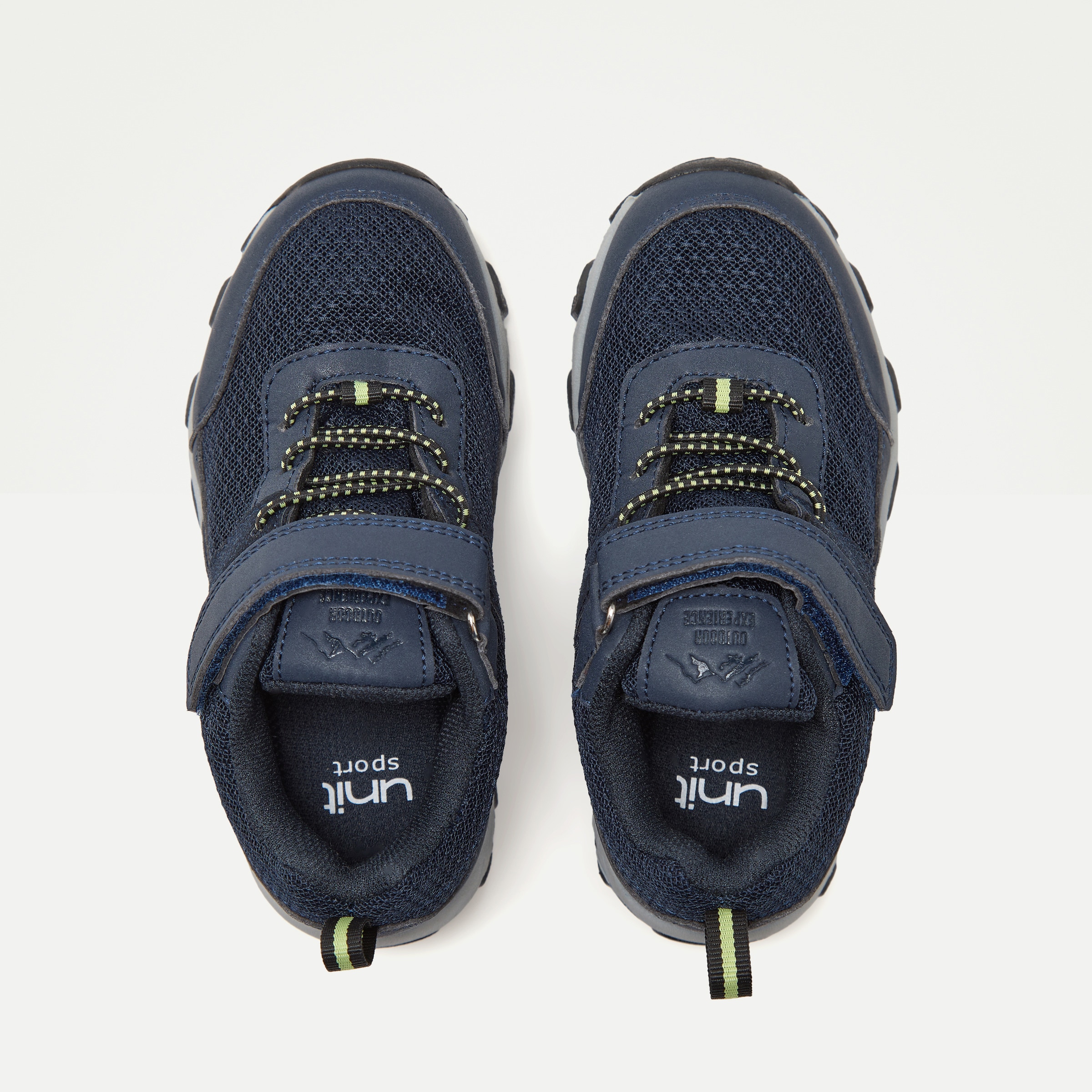 Zapatilla de senderismo infantil con velcro y membrana waterproof Azul-4