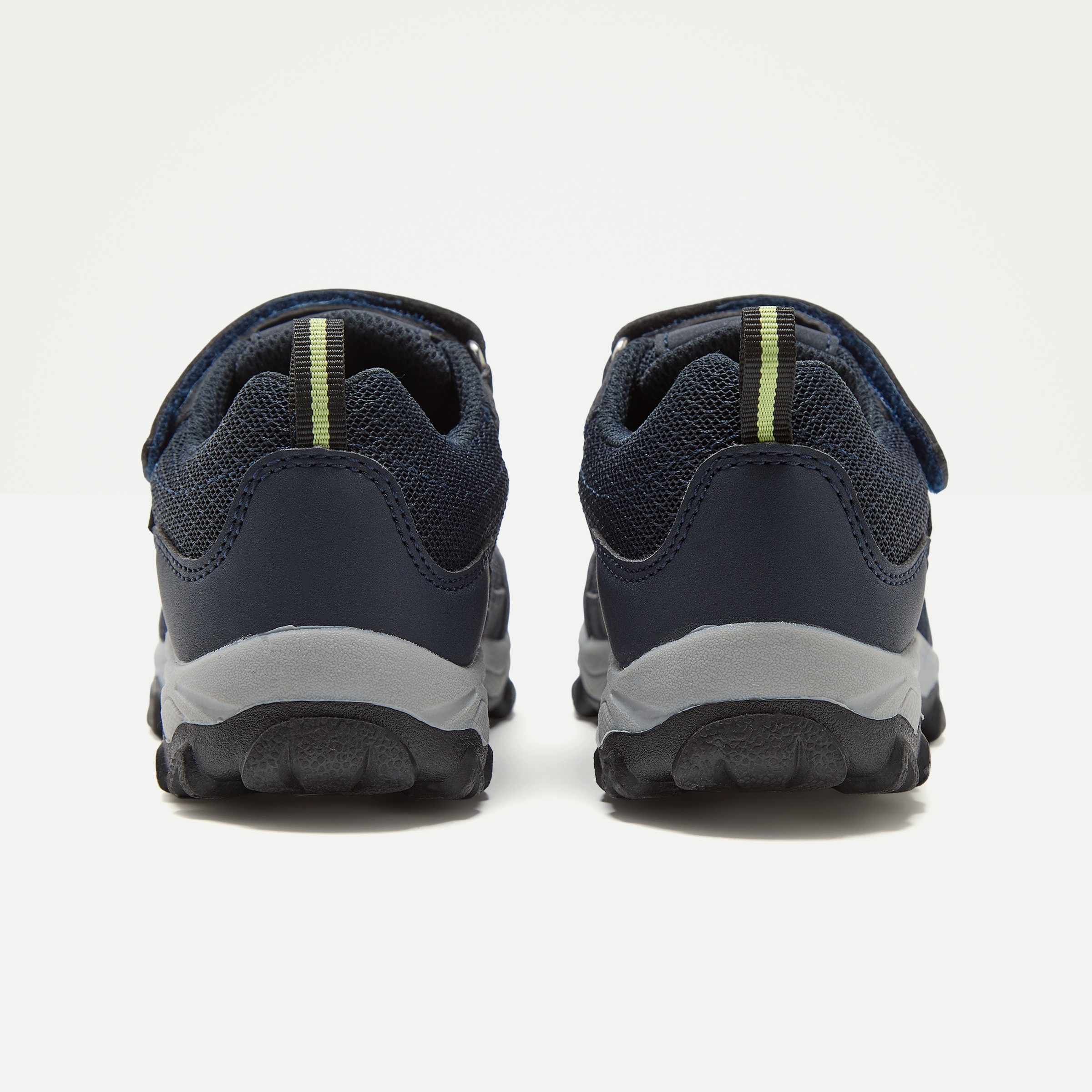 Zapatilla de senderismo infantil con velcro y membrana waterproof Azul-5