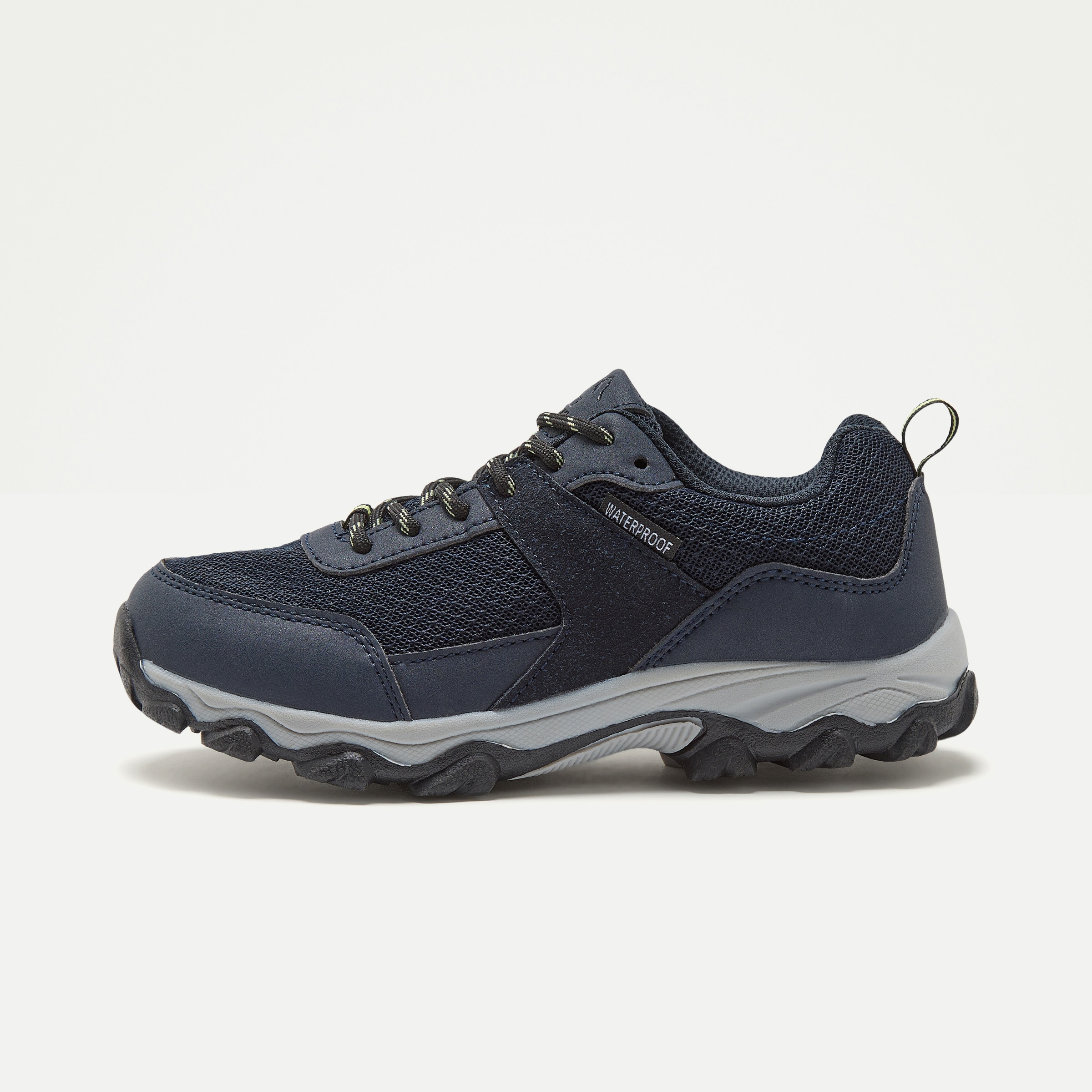 Zapatilla de senderismo infantil con cordones y membrana waterproof Azul-3