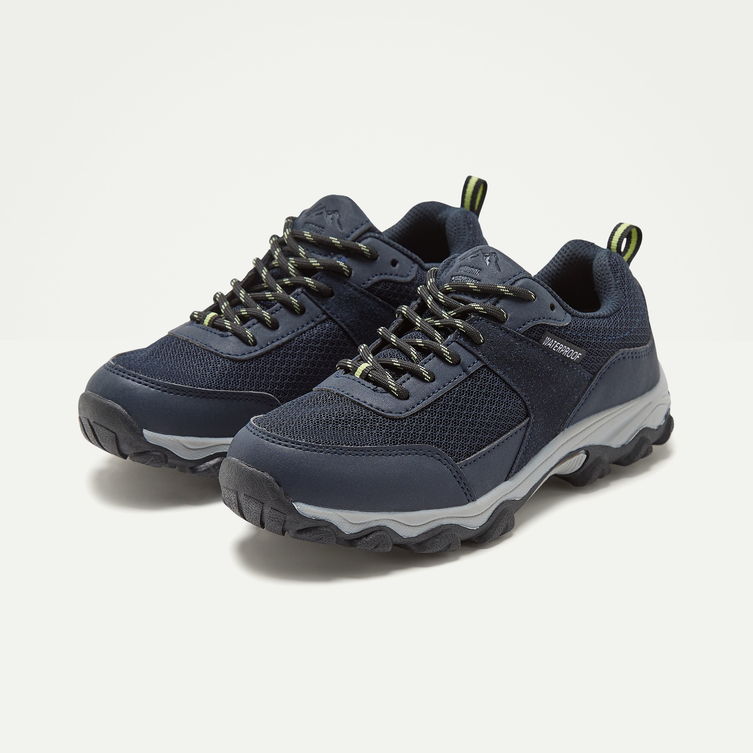 Zapatilla de senderismo infantil con cordones y membrana waterproof Azul-6