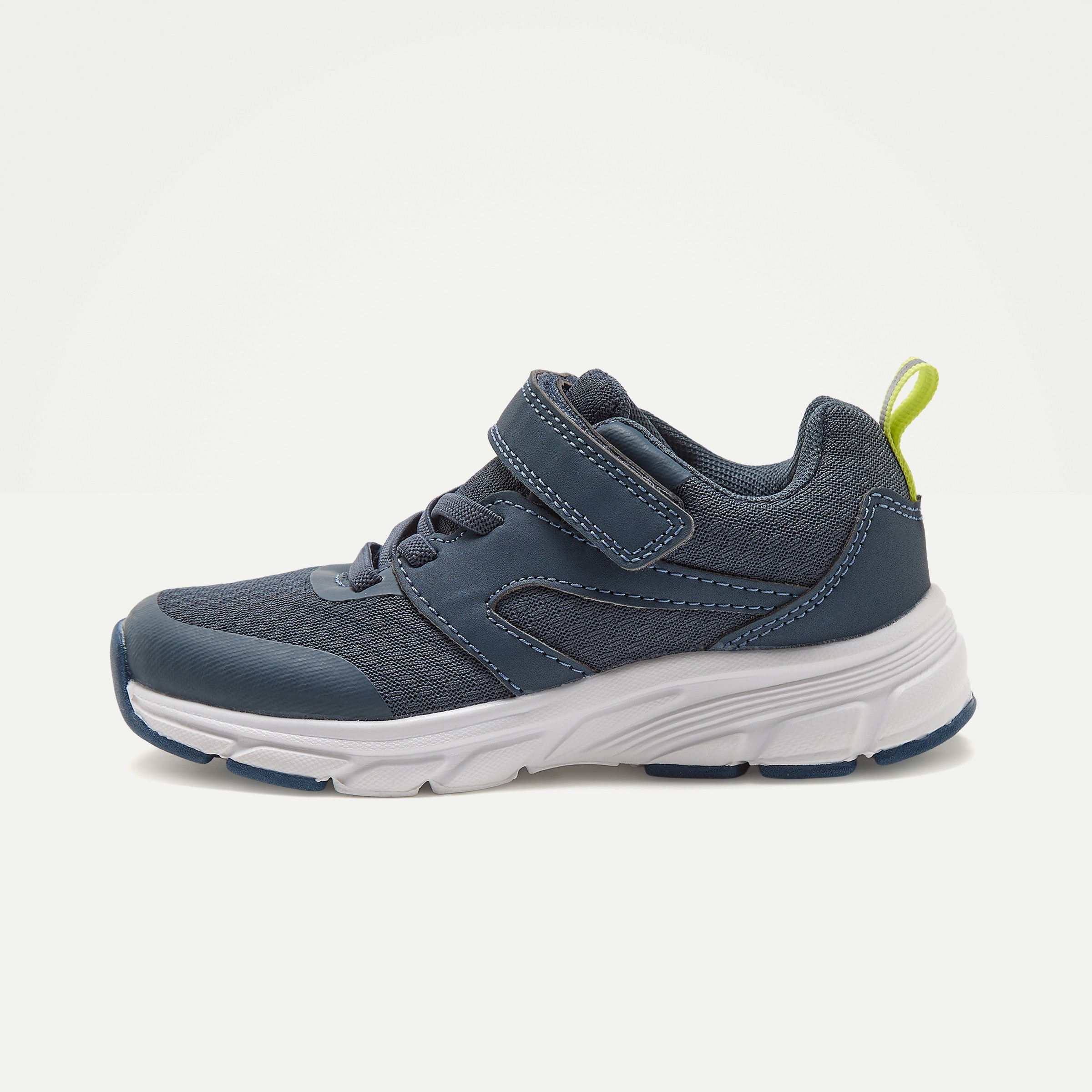 Zapatilla deportiva con velcro y cordones de niño Azul-3