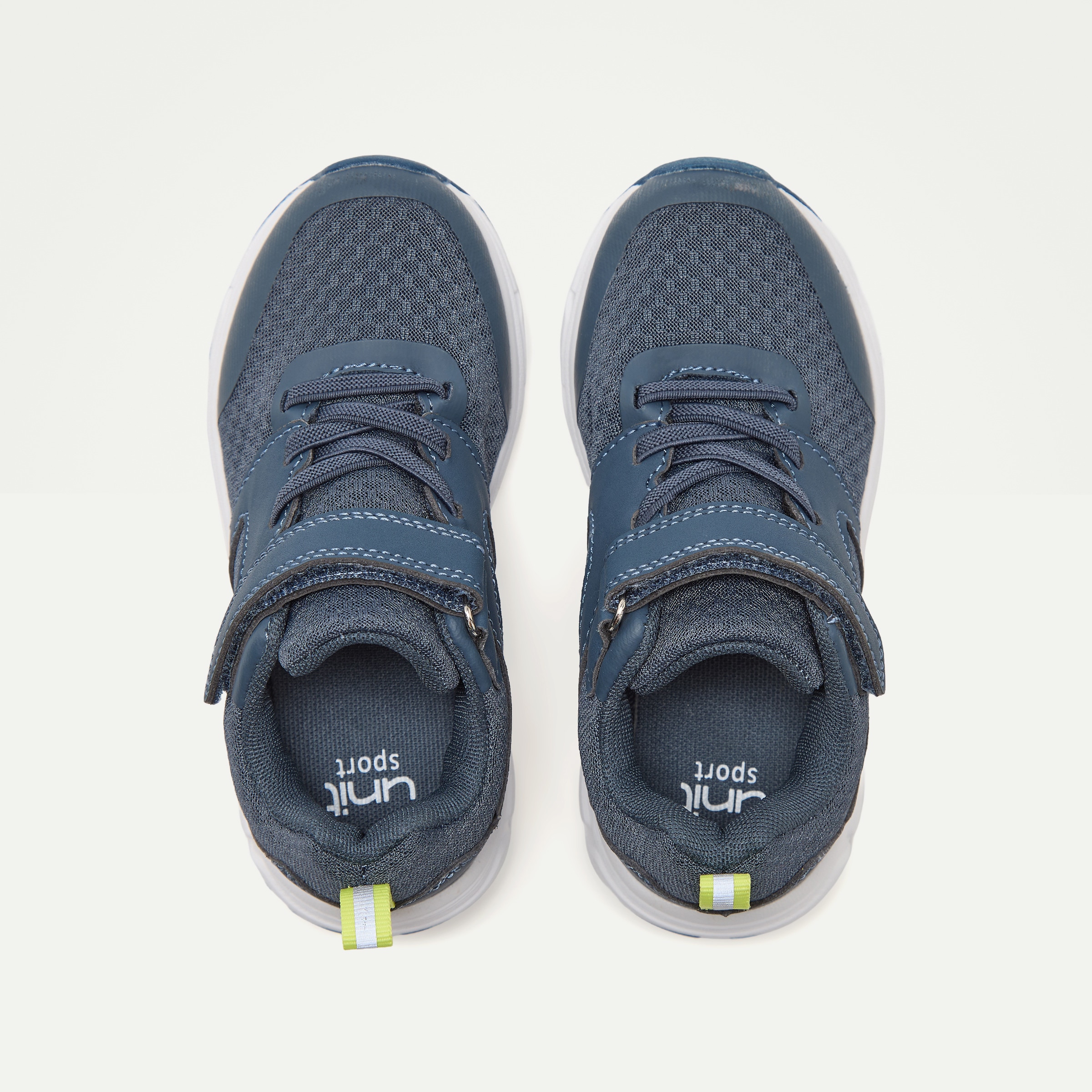 Zapatilla deportiva con velcro y cordones de niño Azul-4