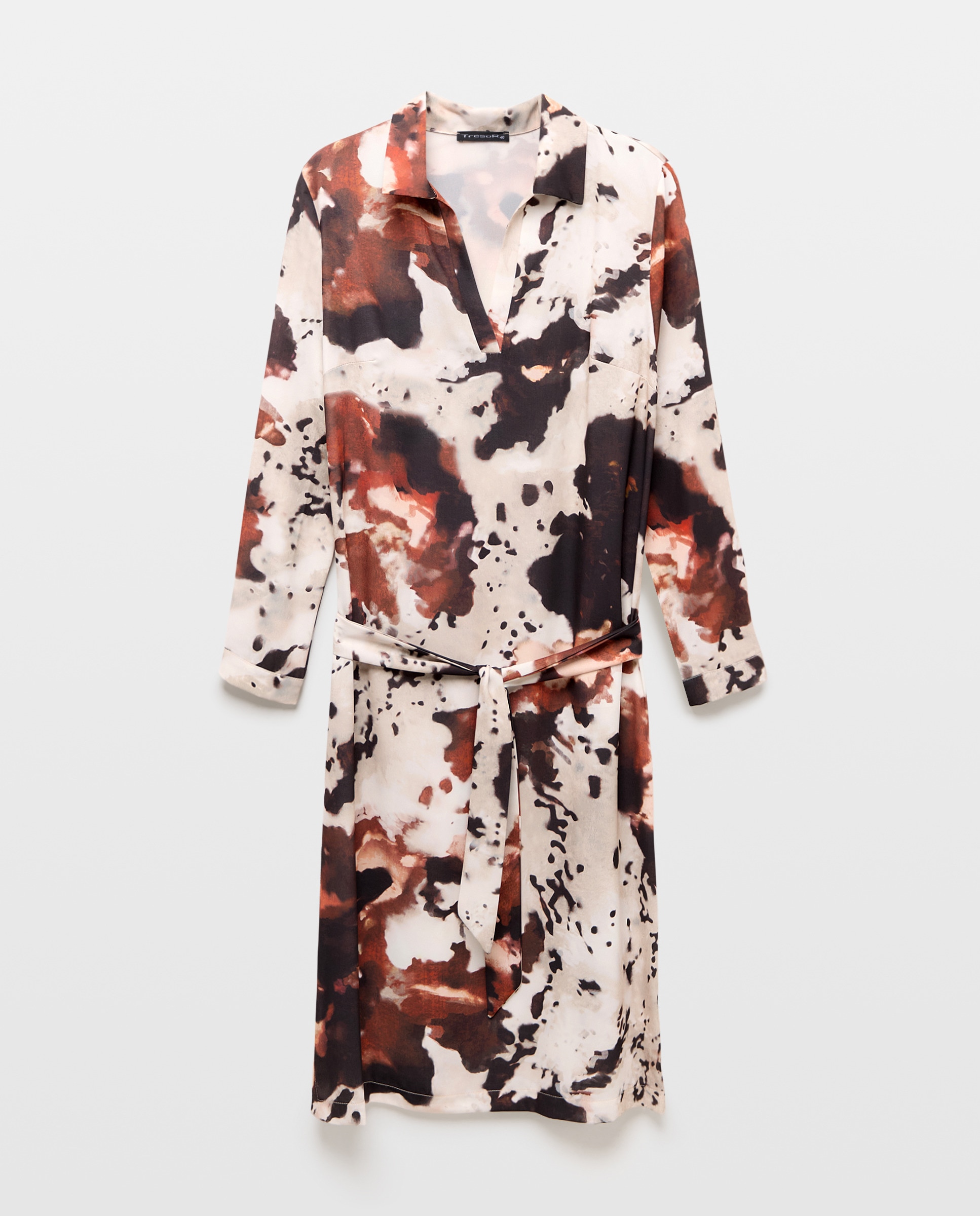 Imagem 0 de Vestido estampado com manga comprida