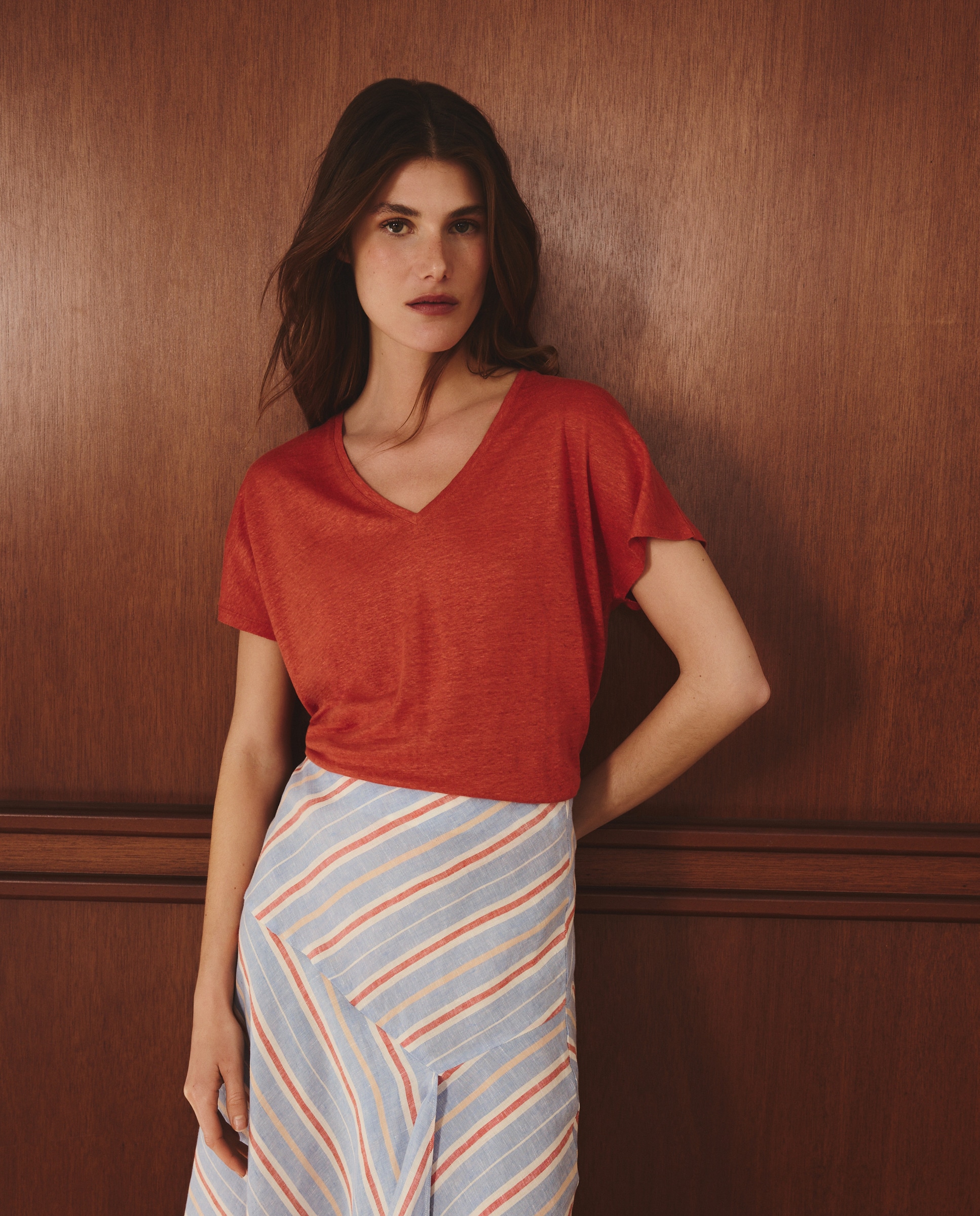 Imagem 0 de T-shirt 100% Linho com Manga Curta