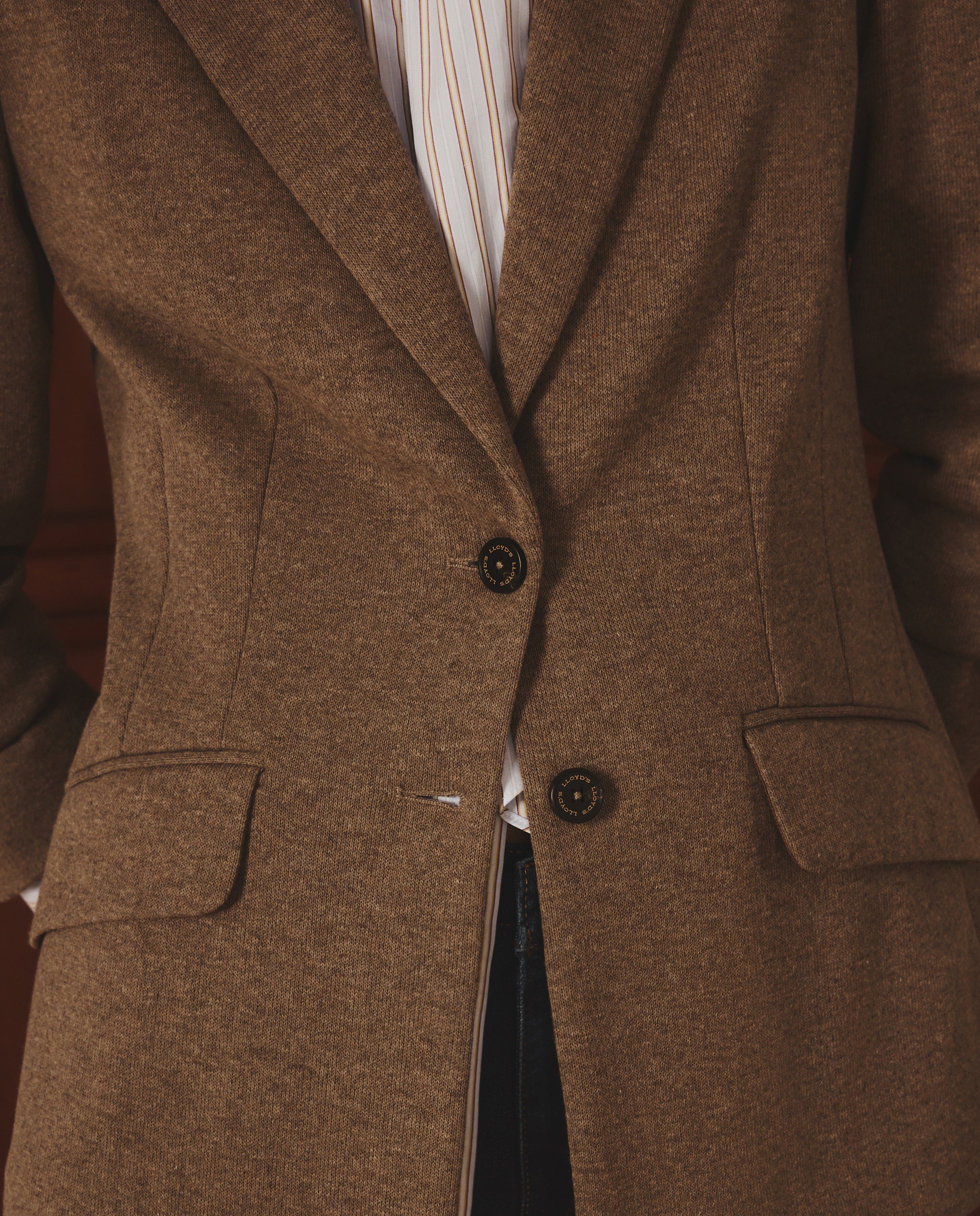 Casaco de Malha Cintado Vison Claro-4