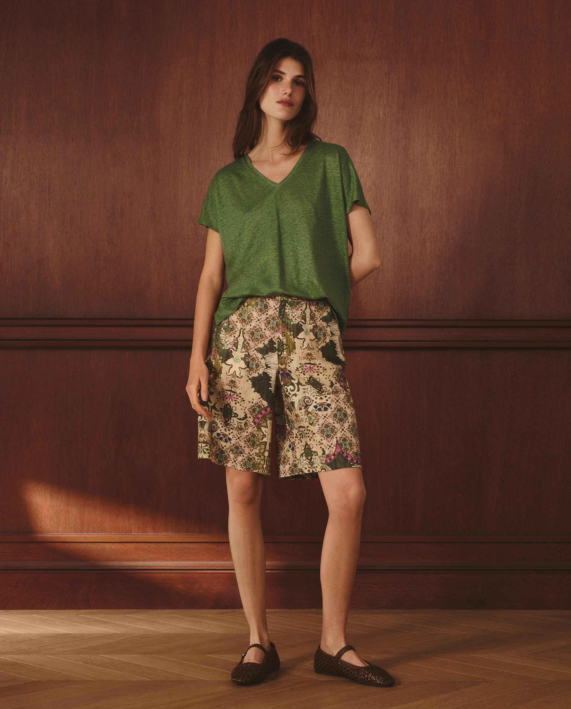 Imagem 0 de Bermudas de Linho Estampadas