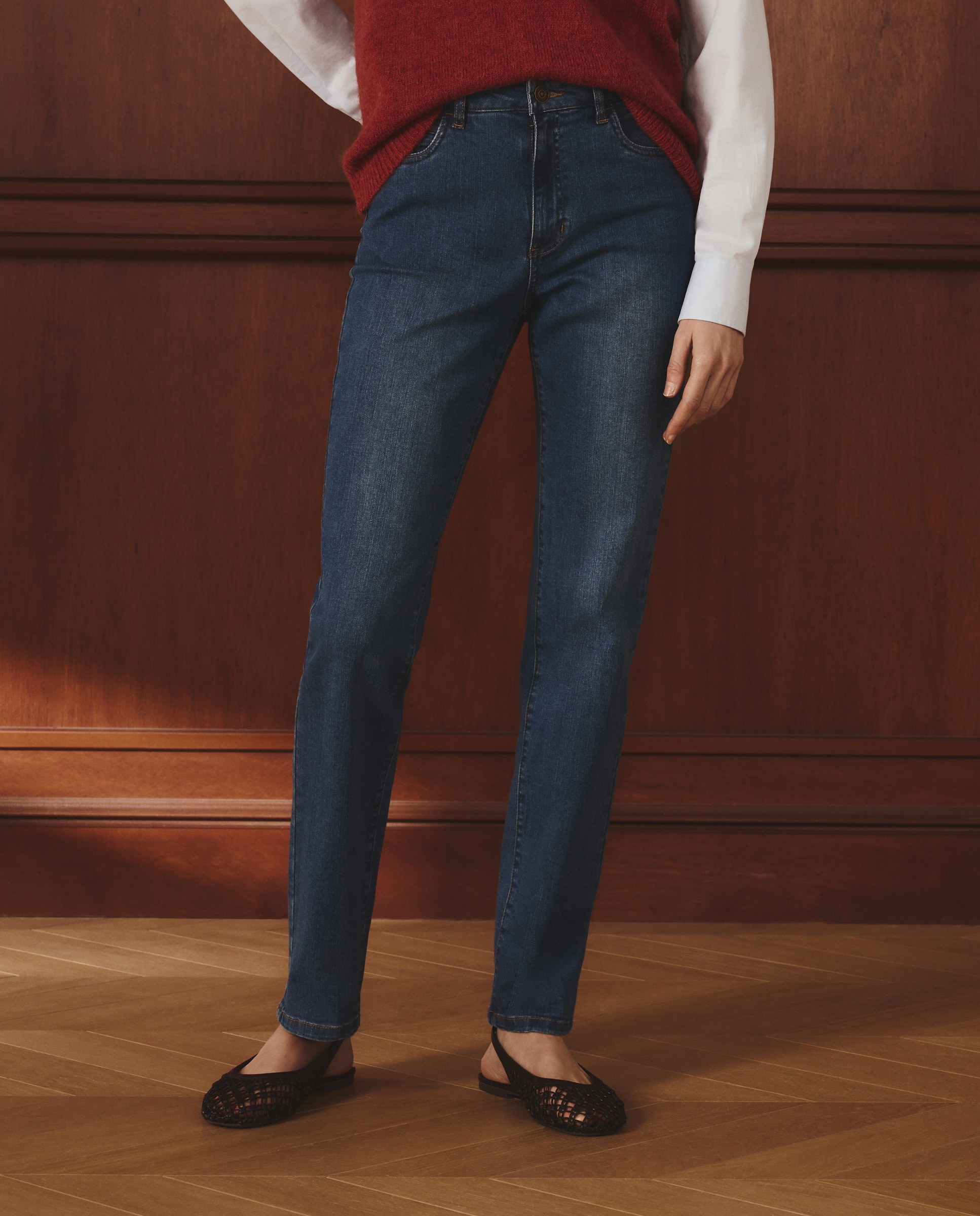 Jeans skinny lisas Cinzento-2