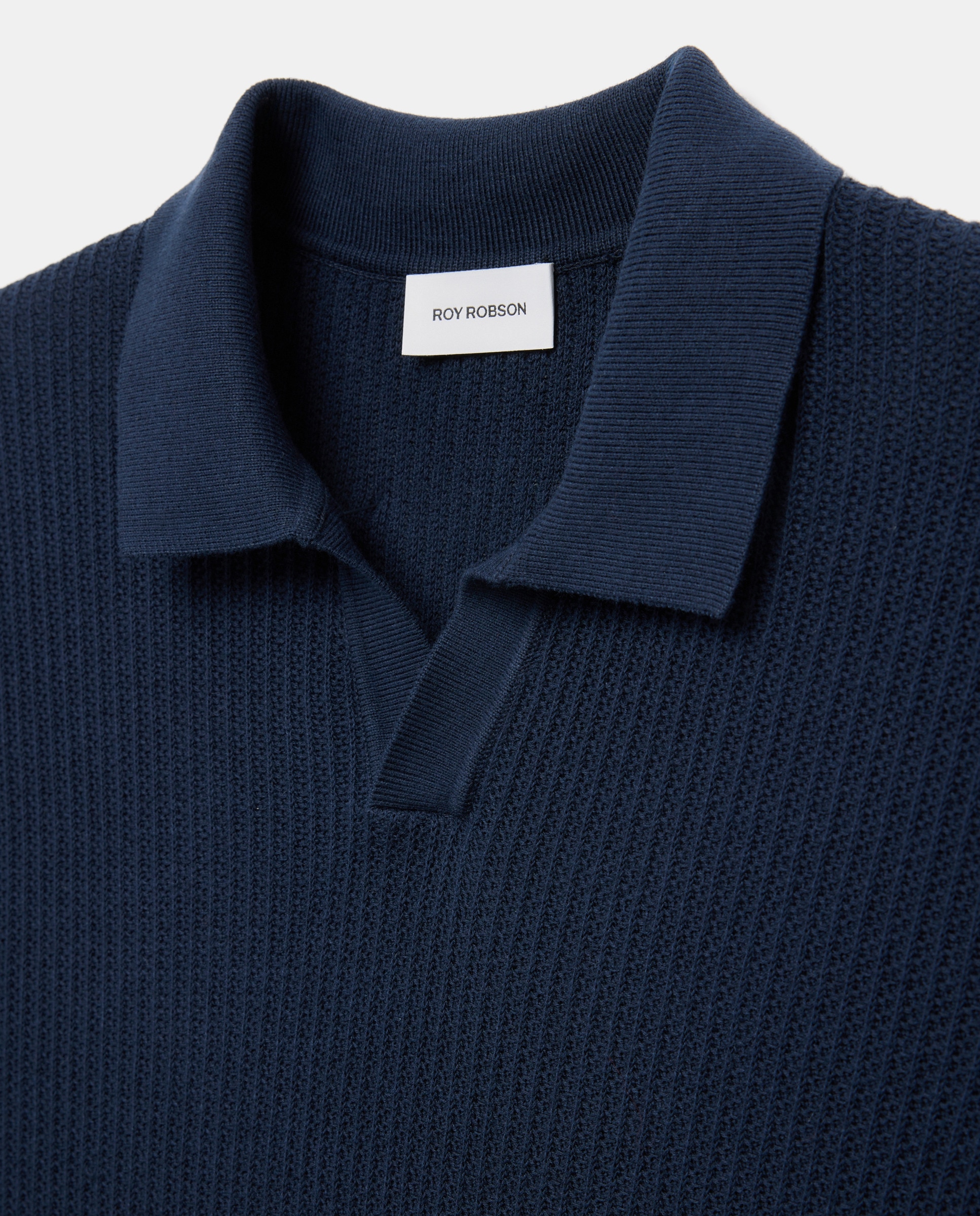 Polo de Malha Azul-marinho-5