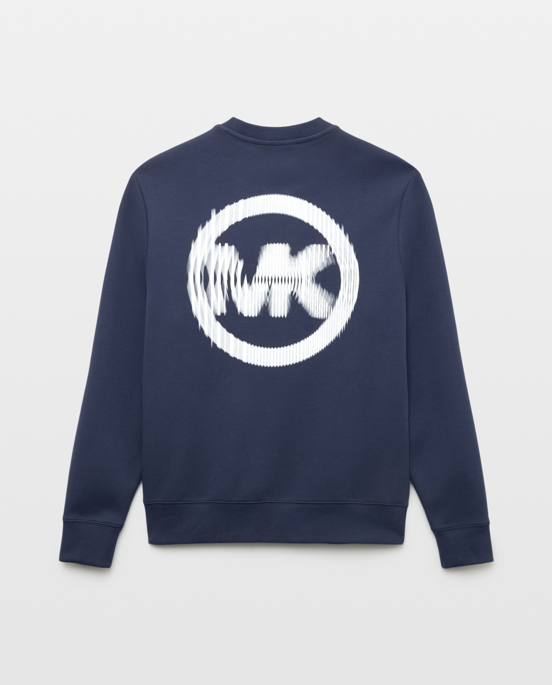 Sweatshirt com Logótipo à Frente e Estampado Atrás Azul-marinho-5