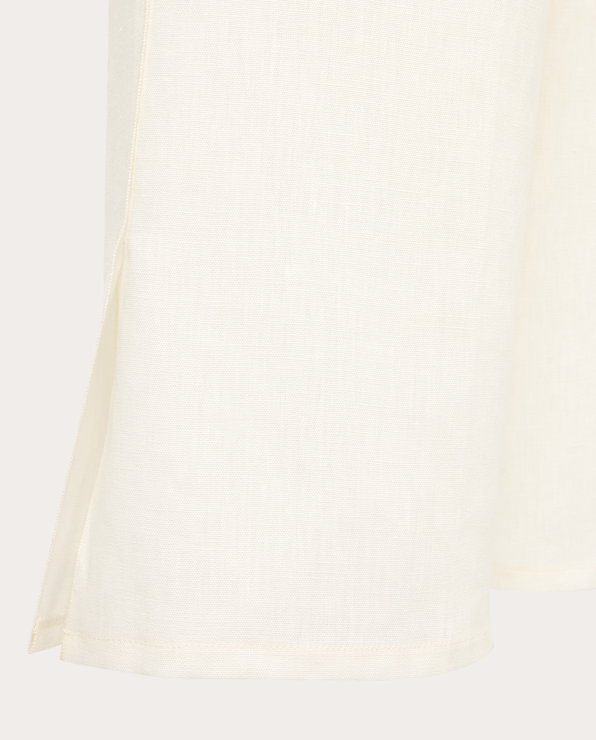 Calças Regular de Linho Branco-marfim-4