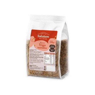 Flocos de Trigo Integral Tostados embalagem 250 g - Salutem