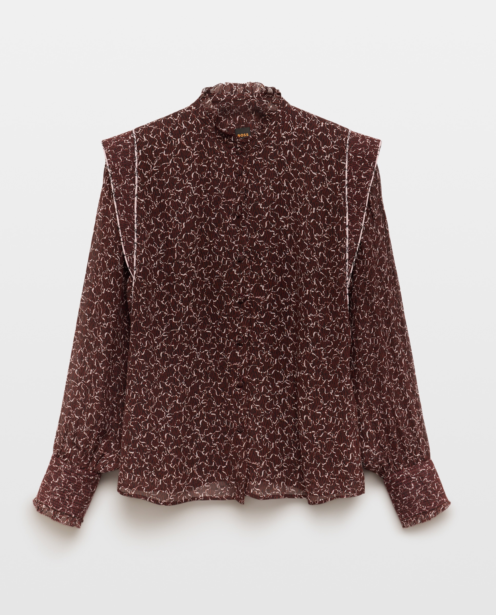 Camisa de Manga Comprida Georgette. Multicolor-4