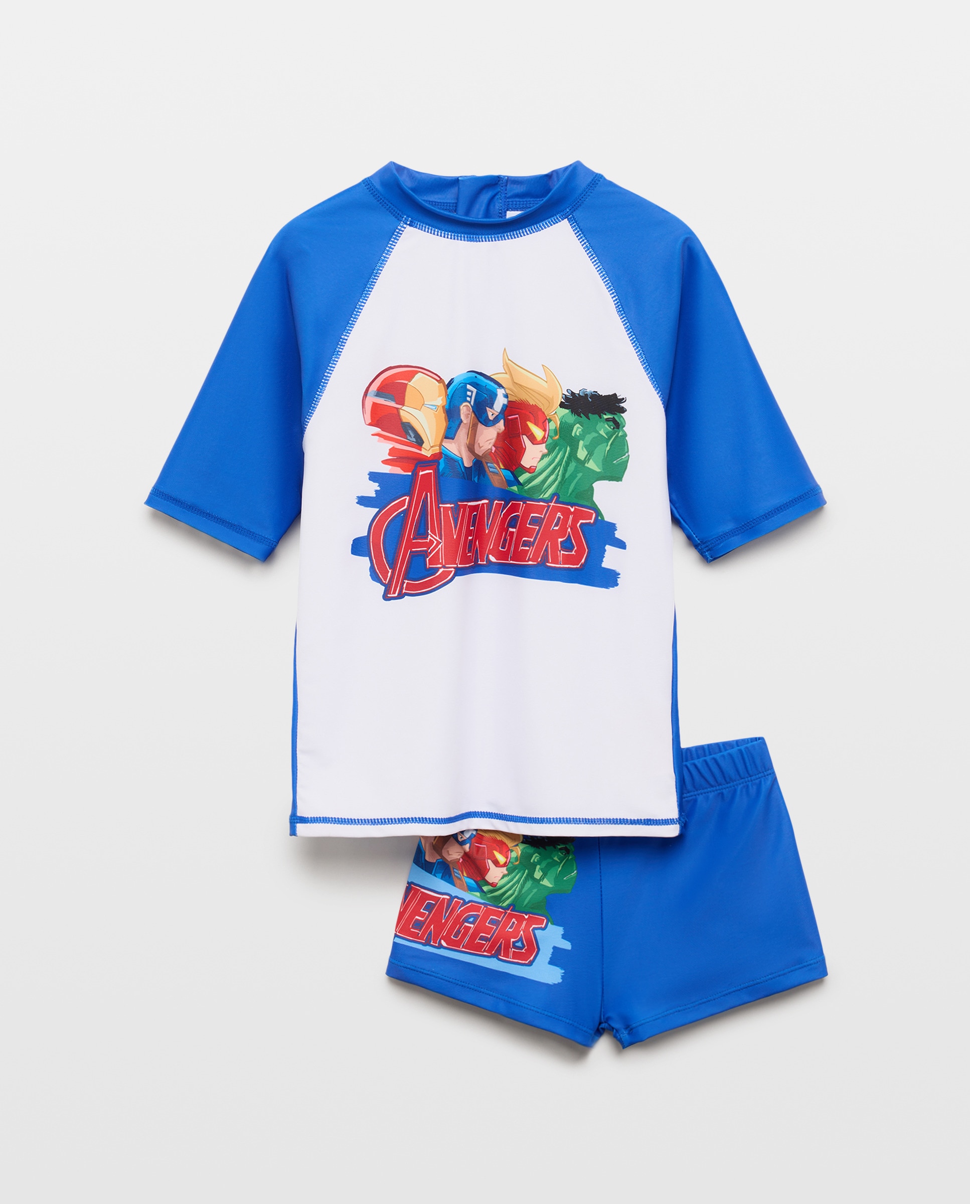 Conjunto UPF+50 Licença Os Vingadores Azul-marinho-4