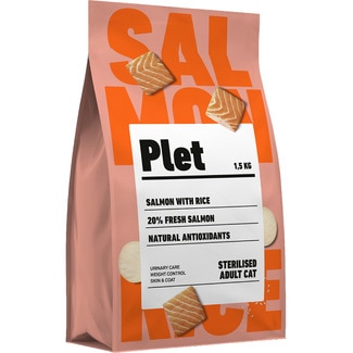 pienso para gatos adultos esterilizados de salmón con arroz envase 1,5 kg - Plet