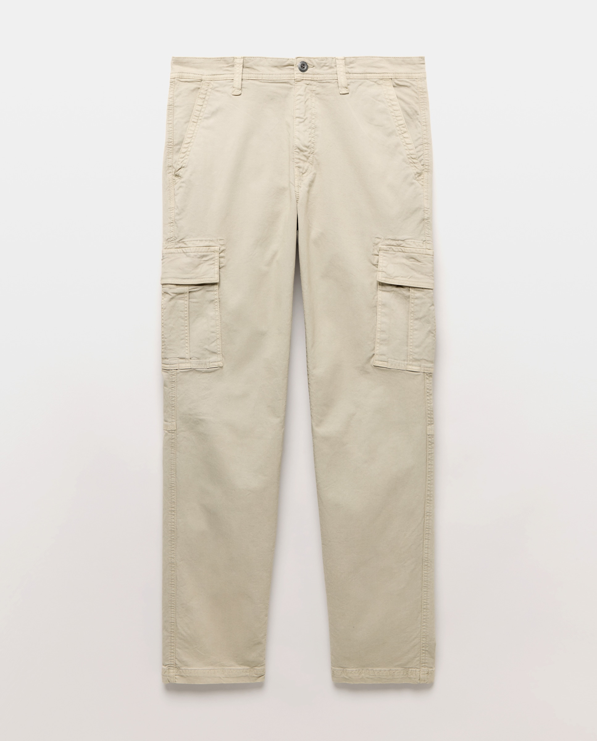 Pantalón de hombre multibolsillos de algodón. - Green Coast - Hielo Hielo-4