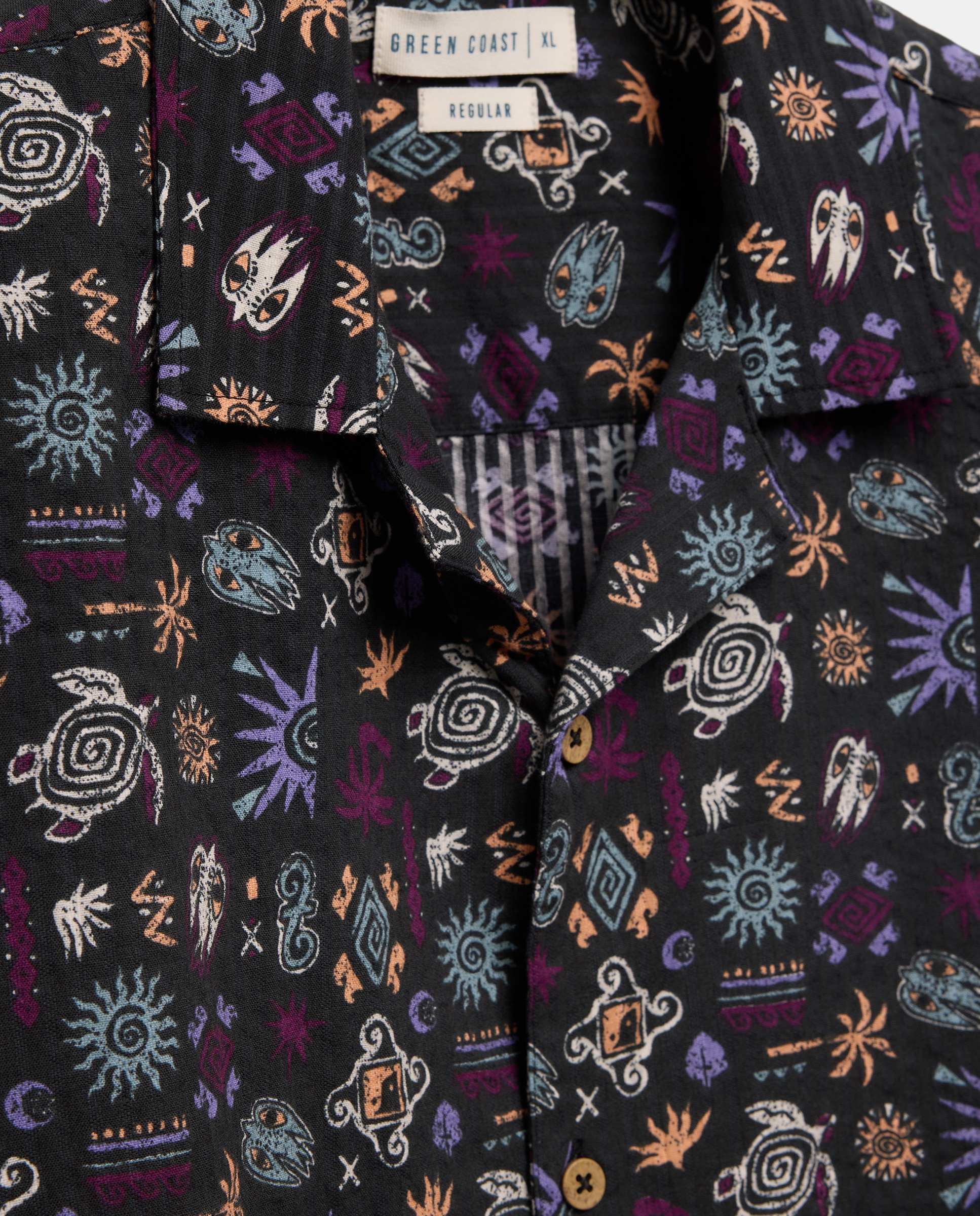 Camisa de Manga Curta Púrpura-5