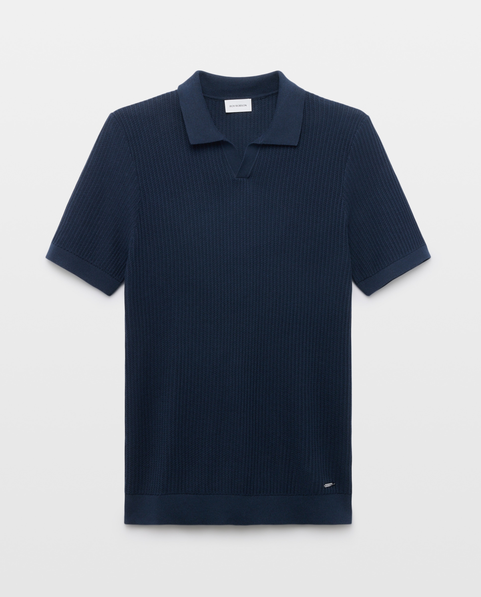 Polo de Malha Azul-marinho-4