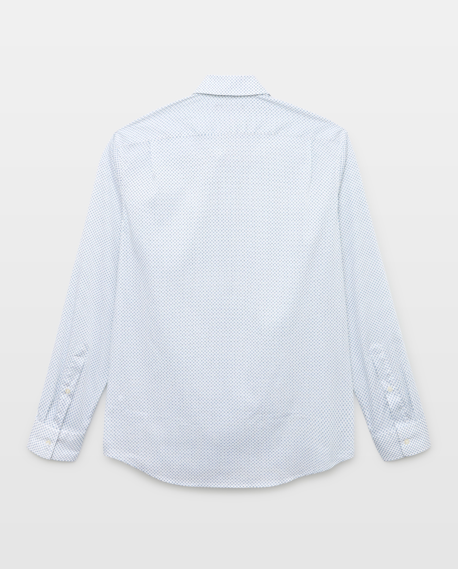 Camisa em Tecido Performance com Micro Estampado Branco-2