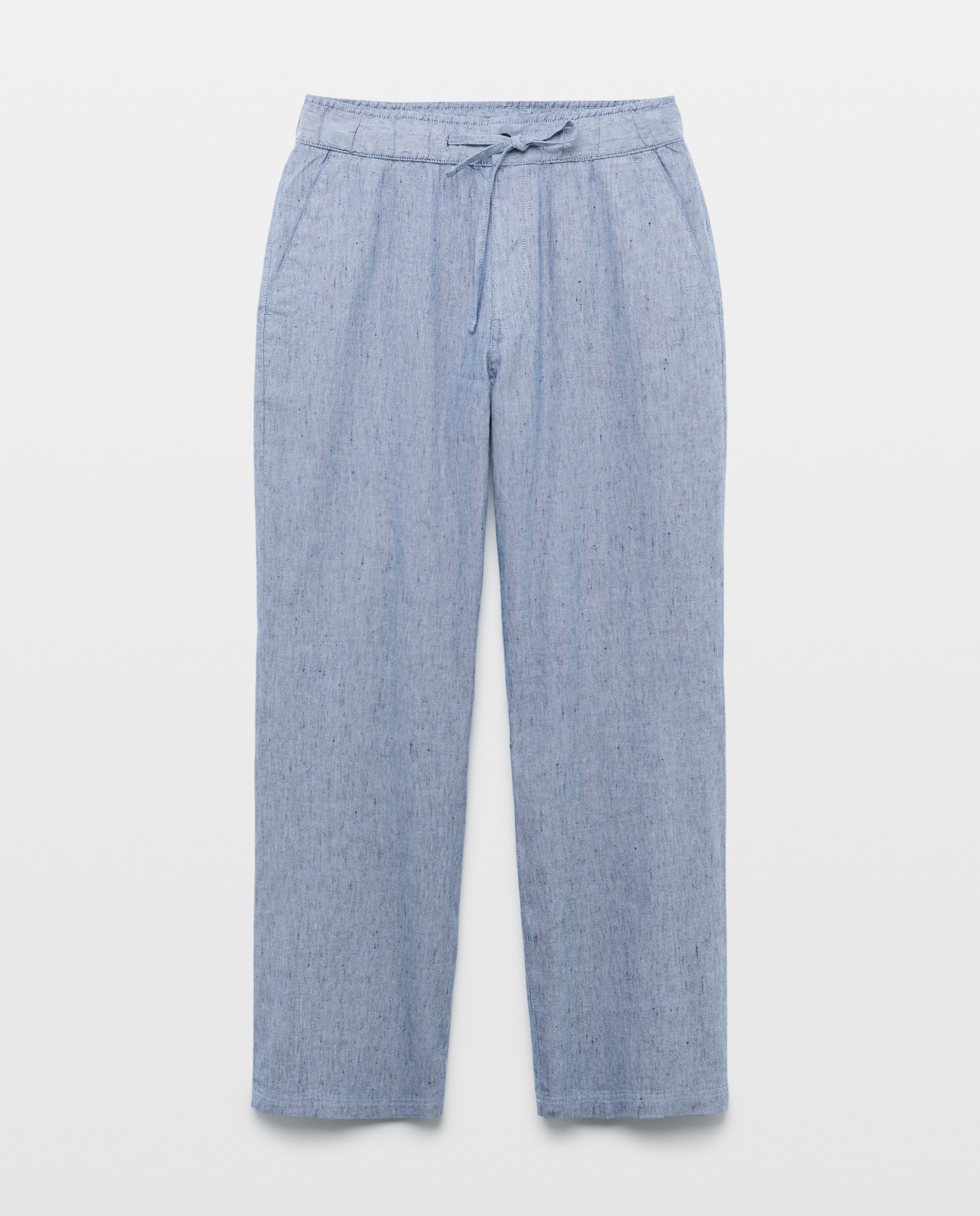 Imagem 0 de Calças de Linho com Elástico e Cordão na Cintura