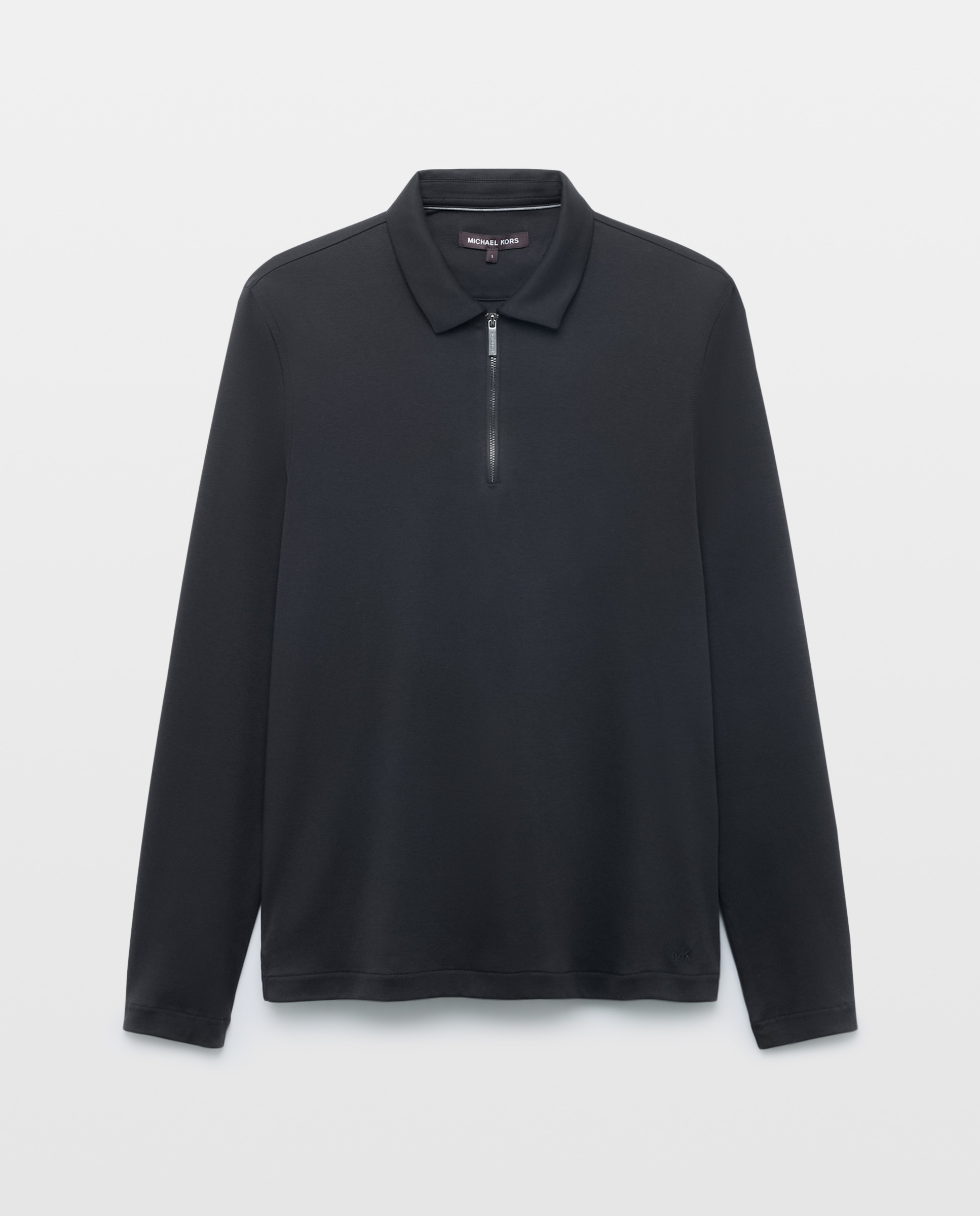 Imagem 0 de Polo de Manga Comprida em Interlock com Fecho de Correr