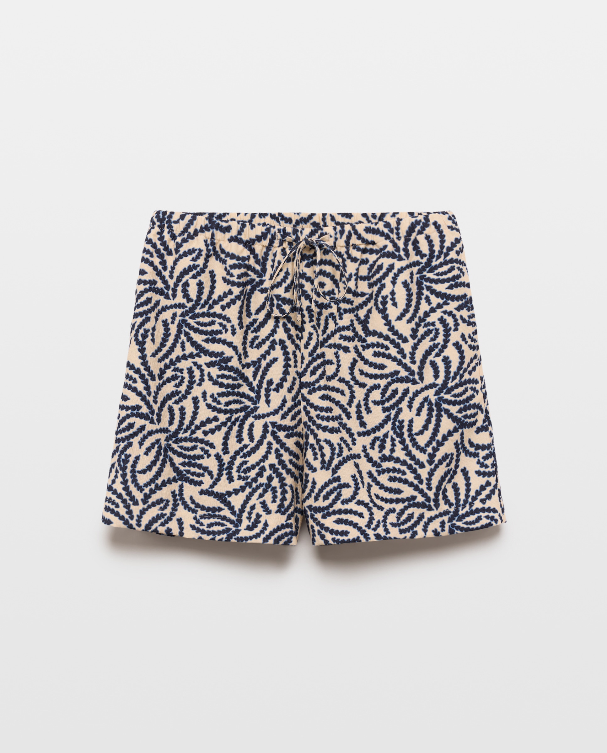 Calções de mulher estampados Azul-marinho-4