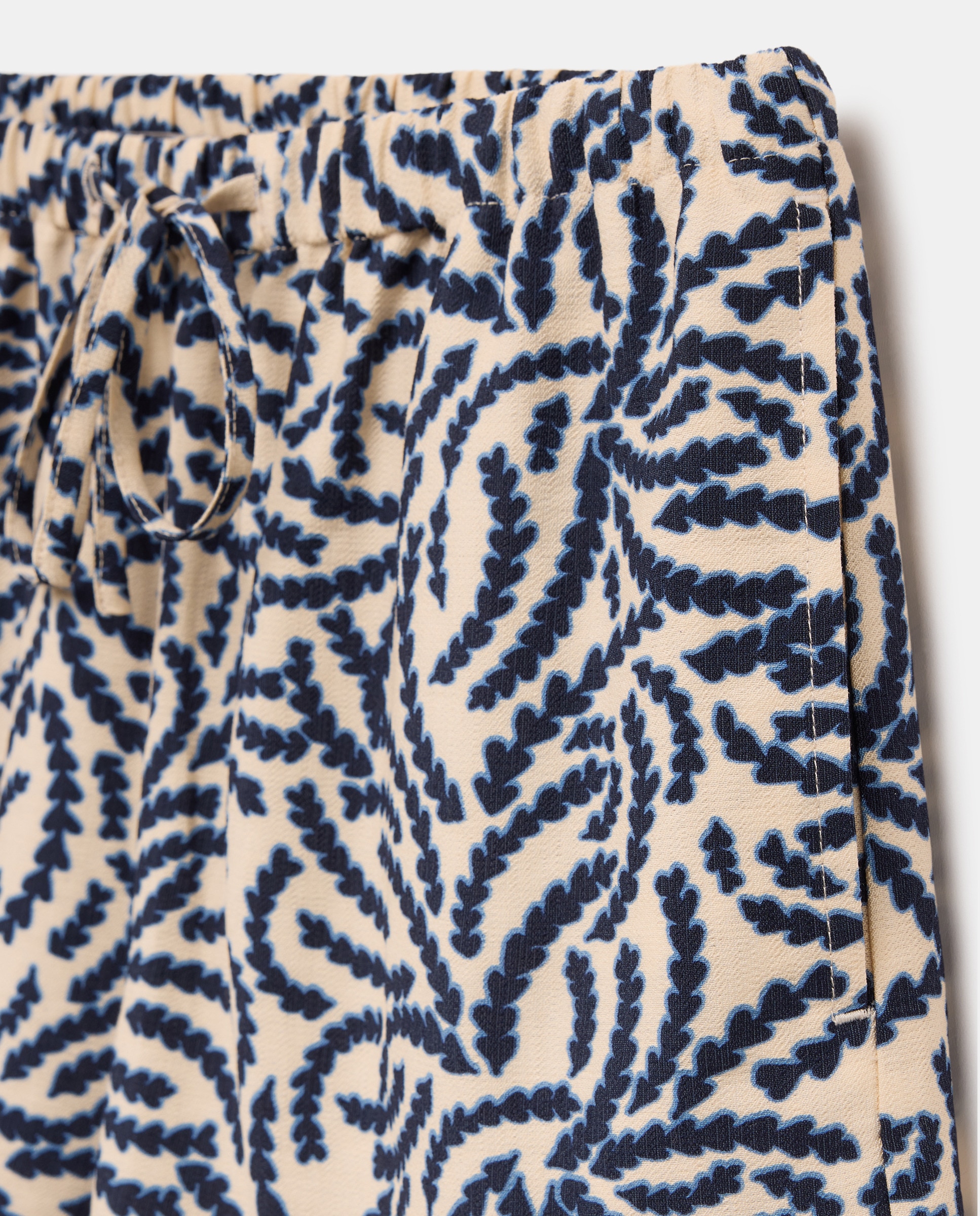 Calções de mulher estampados Azul-marinho-5