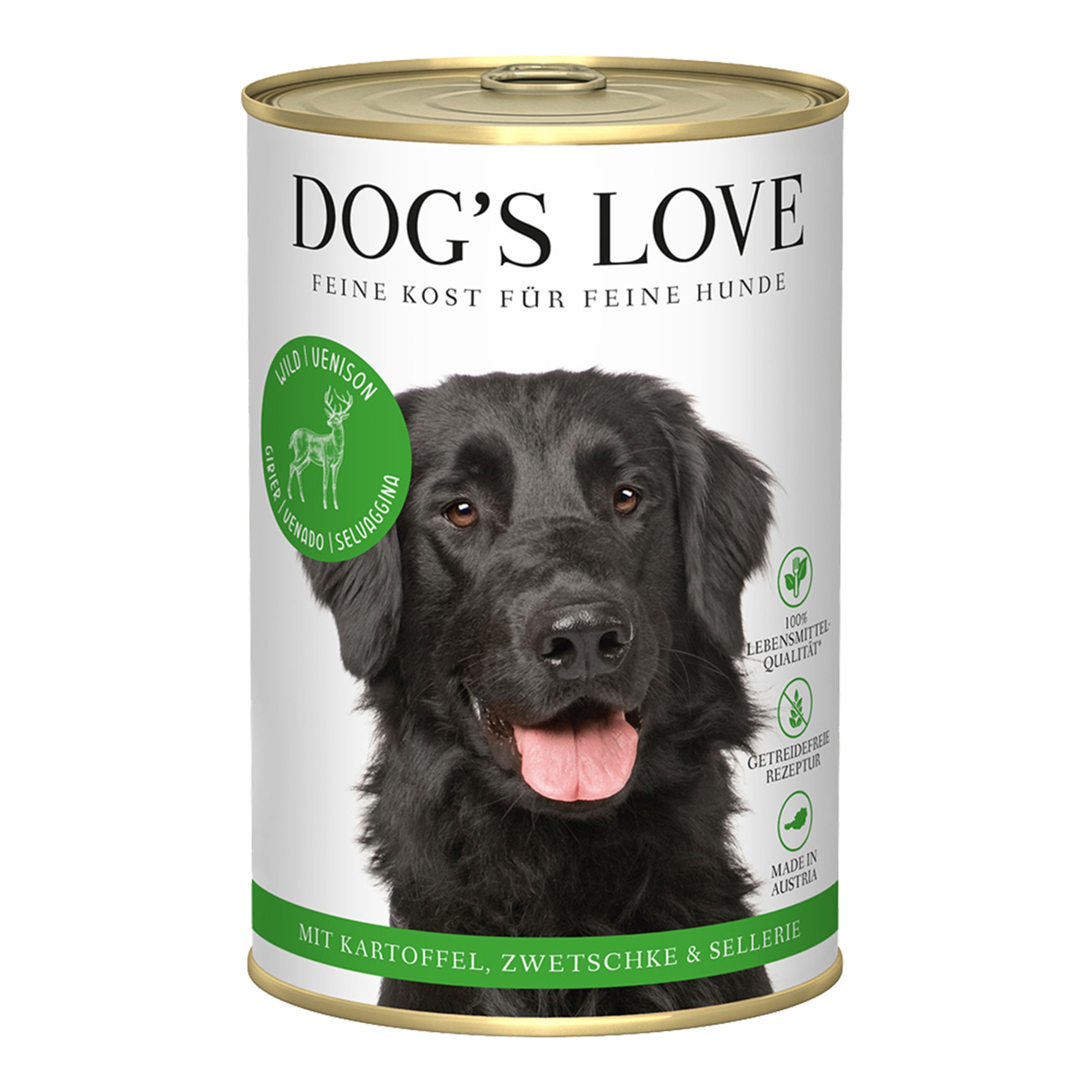 Comida húmeda para perros adultos Dog's Love venado sin cereales 400 g 4