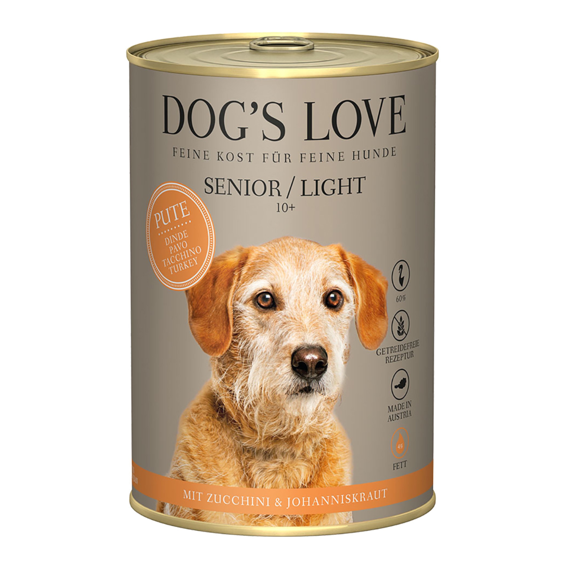 Comida húmeda para perros sénior Dog's Love light pavo sin cereales 400 g 3