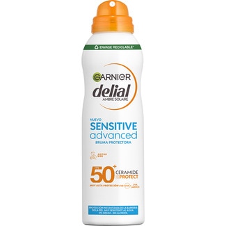Sensitive Advanced bruma solar ceramide protect SPF-50+ spray 150 ml muy resistente al agua, no graso y sin alcohol - Delial