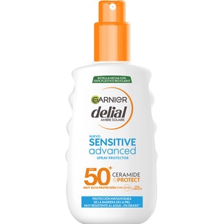 Sensitive Advanced protector solar ceramide protect SPF-50+ spray 150 ml muy resistente al agua y 0% alcohol - Delial