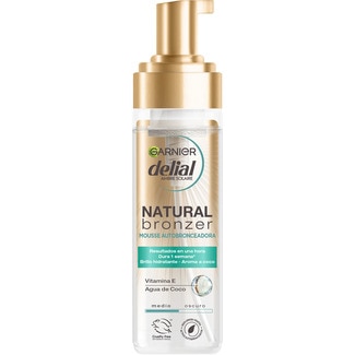 mousse autobronceadora Natural Bronzer con agua de coco hidratante dosificador 200 ml - Delial
