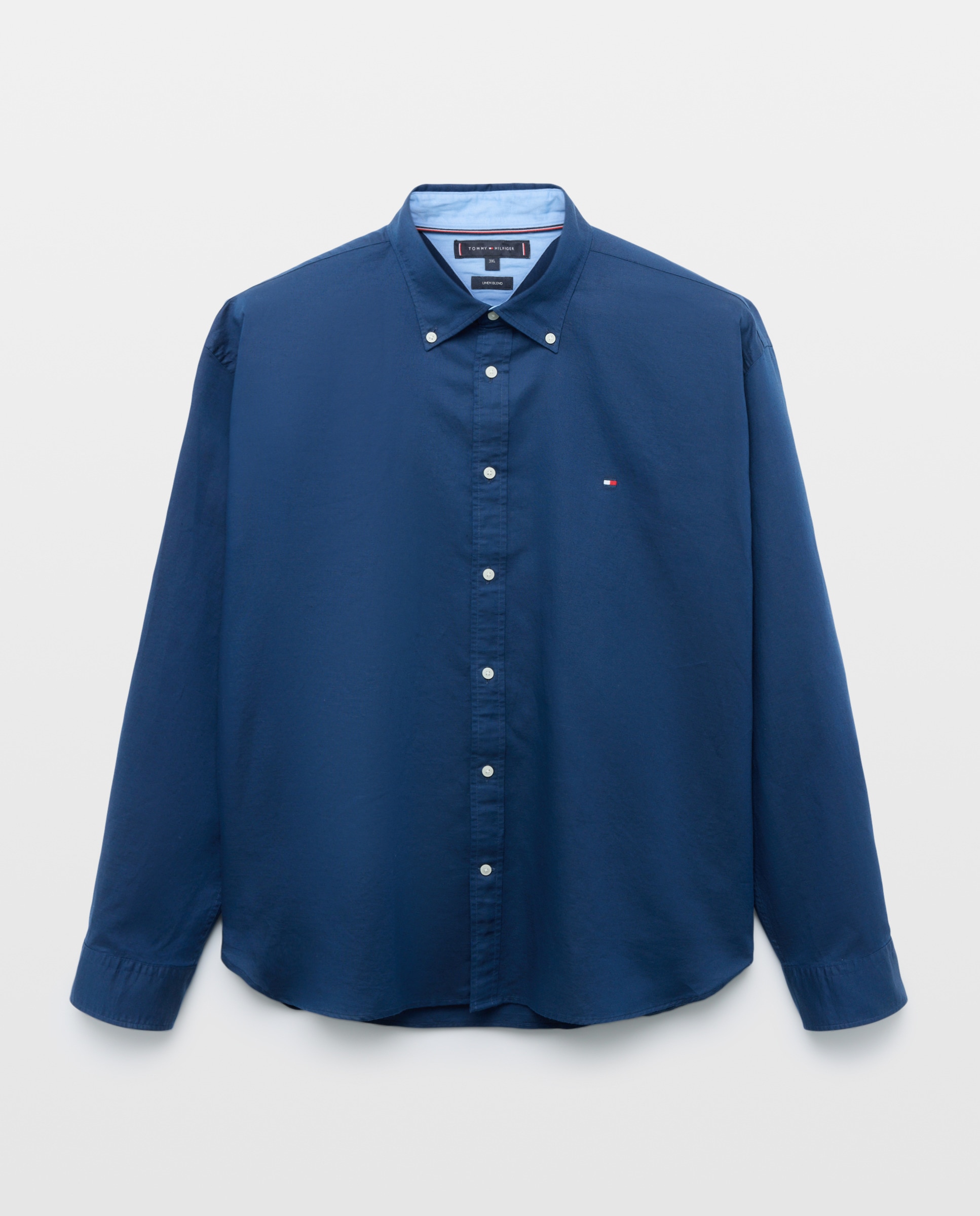 Imagem 0 de Camisa de Manga Comprida em Mistura de Linho Tamanhos Grandes