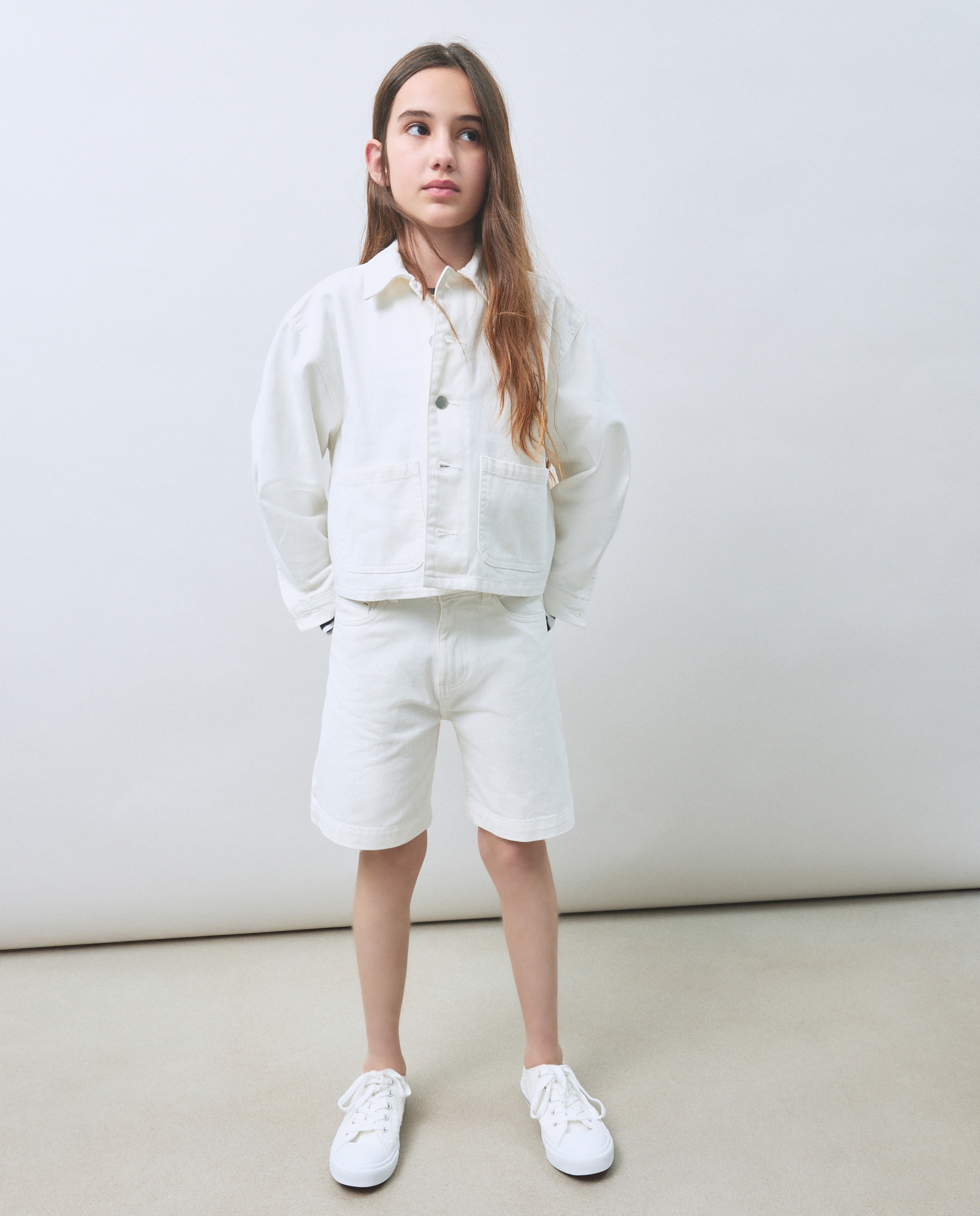 Bermudas Compridas de Ganga Kids El Corte Inglés Branco-marfim-2