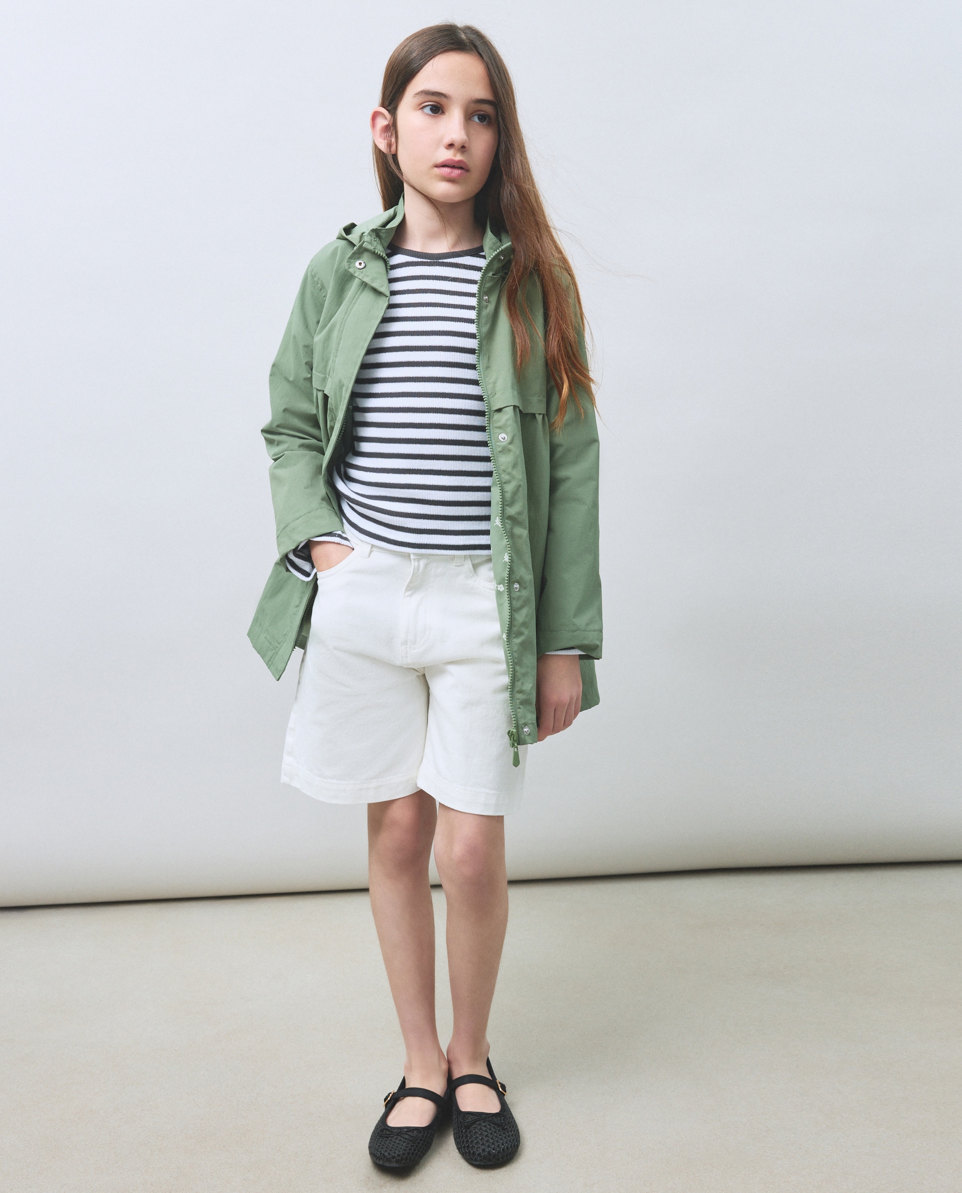 Parka Lisa Clássica Fake Memory Verde-2