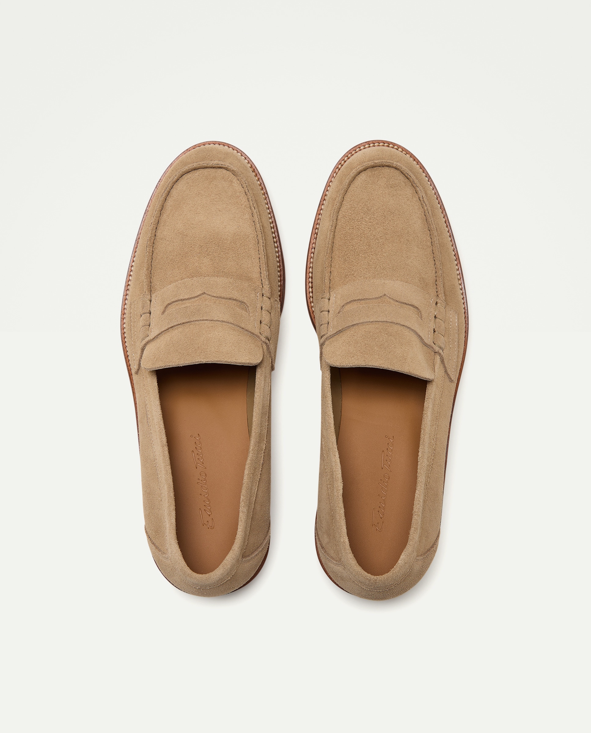 Mocassins em Pele com Sola de Couro Taupe-4