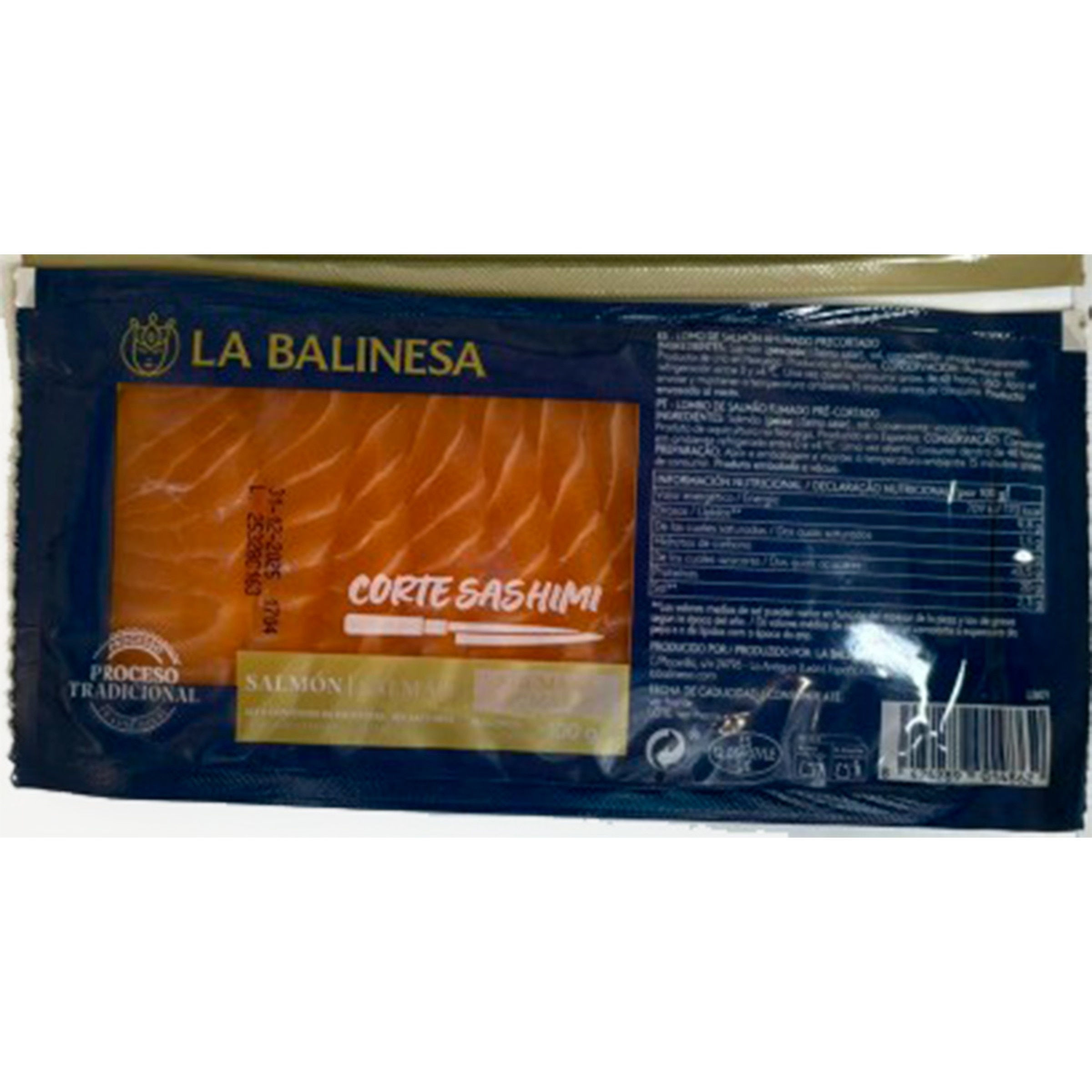 Salmão Sashimi Fumado Noruega unidade 100 g