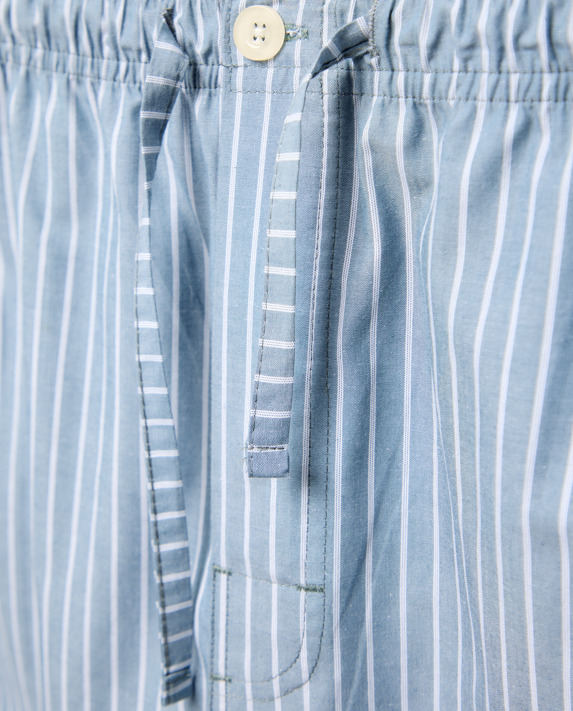 Pantalón pijama hombre con bolsillos de algodón Verde-5