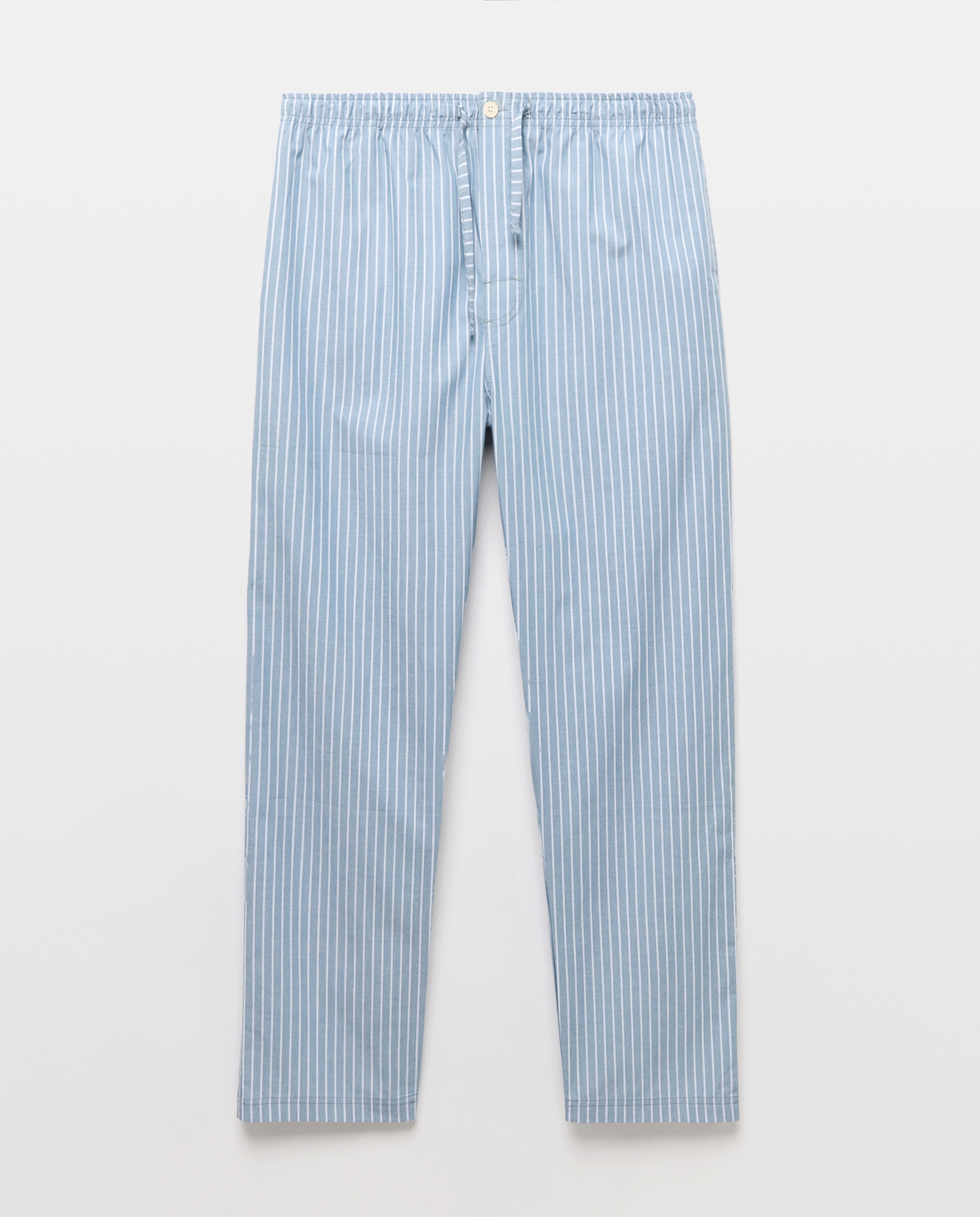 Pantalón pijama hombre con bolsillos de algodón Verde-4