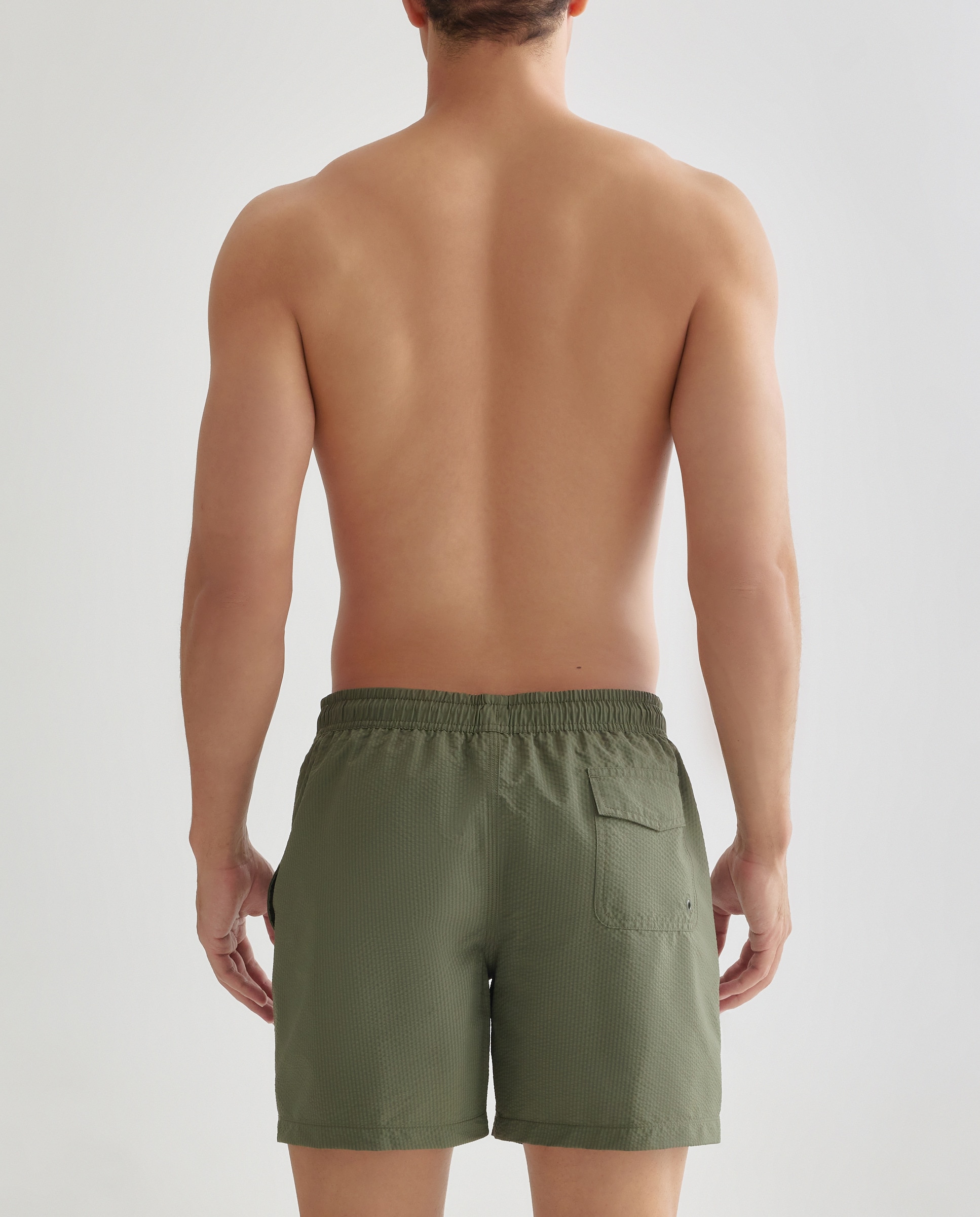 Bañador seersucker hombre 520 Kaki-2