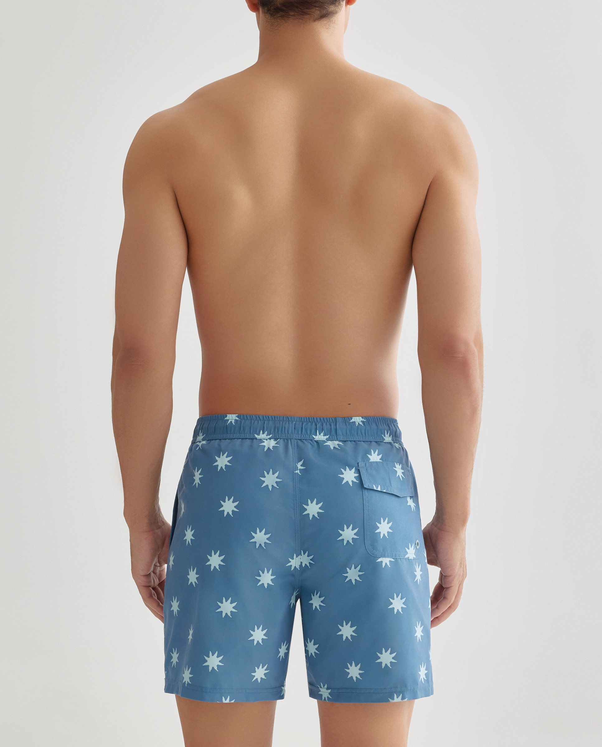 Bañador estampado soles hombre 400 Azul-2