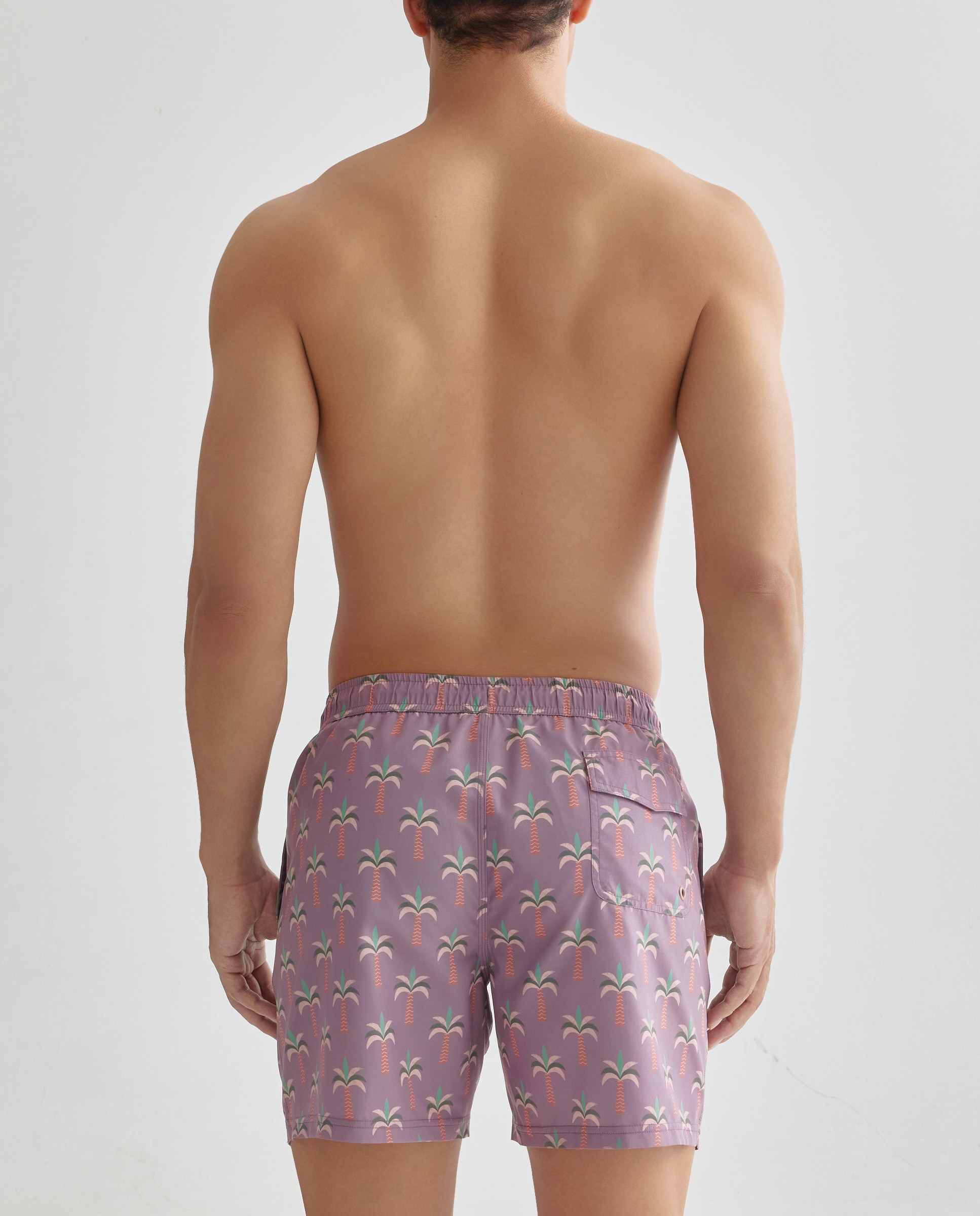 Bañador estampado palmeras color hombre 282 Malva-2