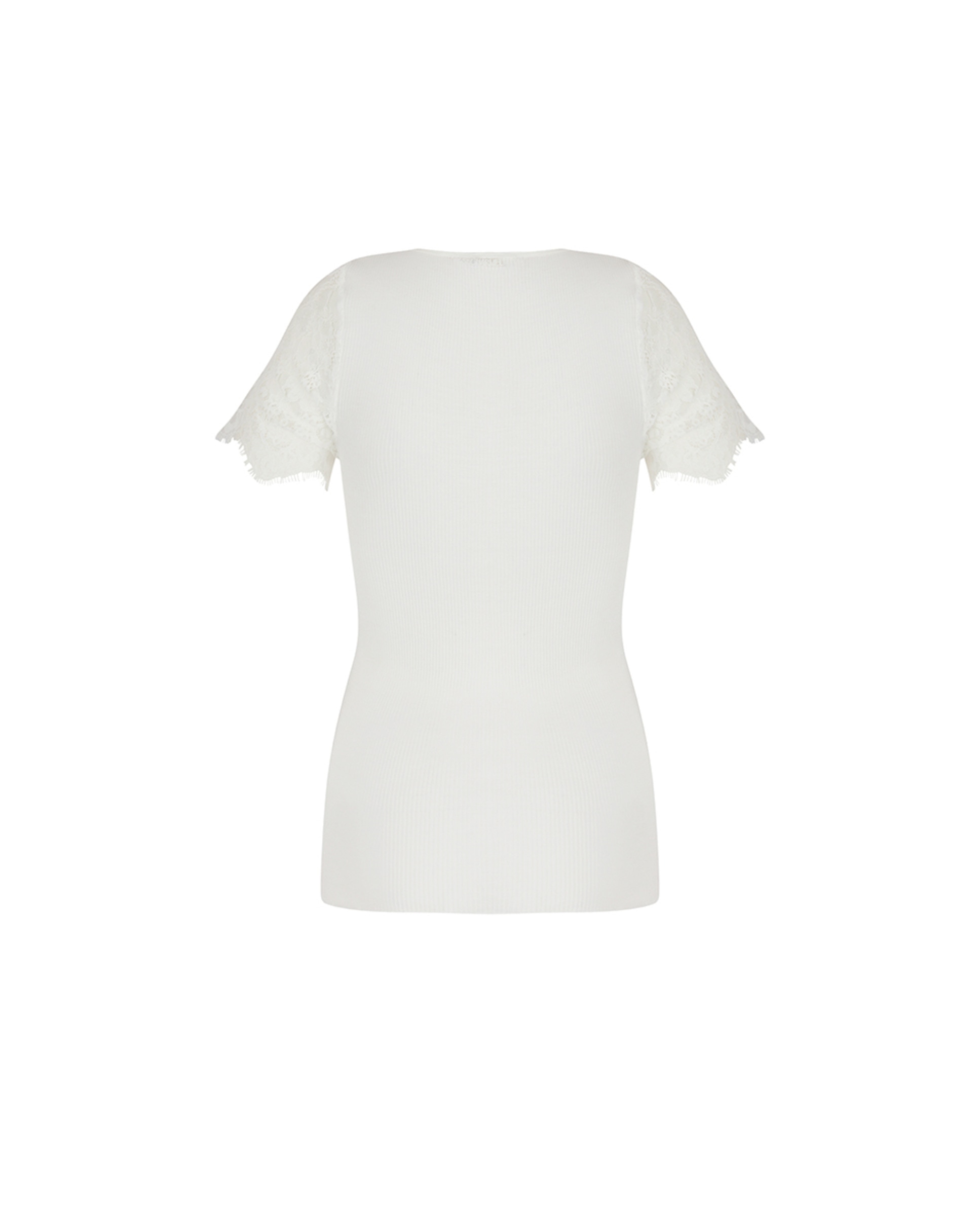 T-shirt de Lã e Seda Cru-6