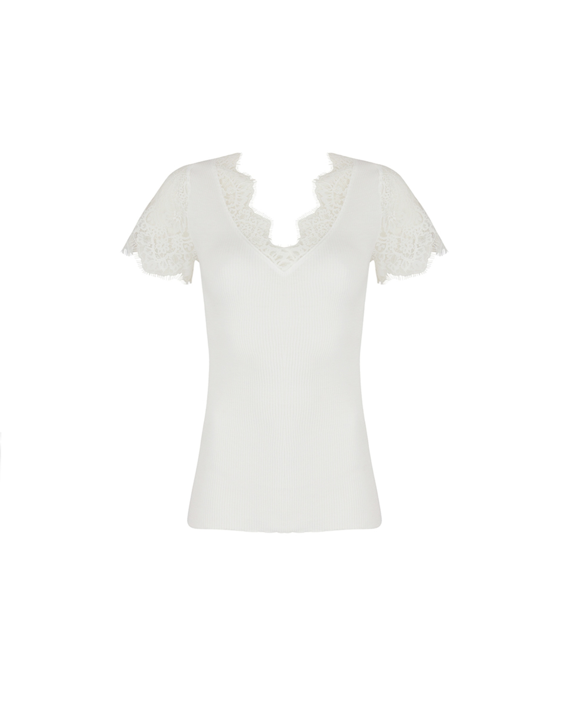 T-shirt de Lã e Seda Cru-5