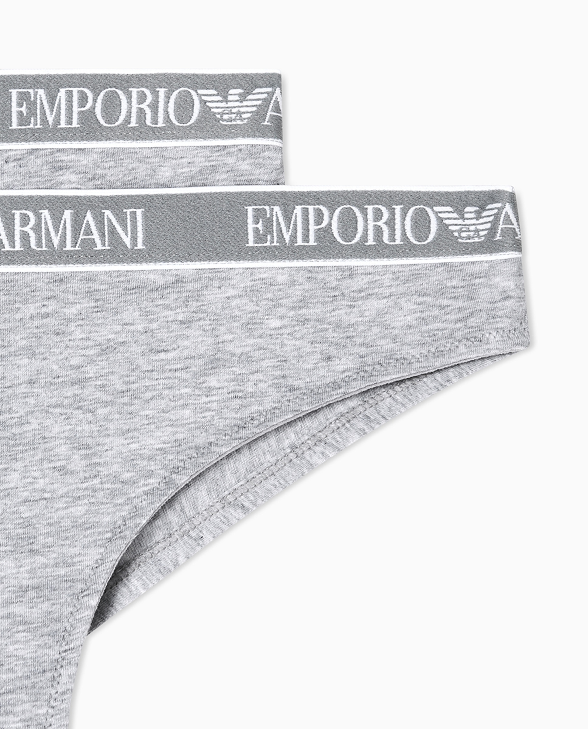 Pack de Duas Cuecas Asa Delta de Algodão "Iconic Logoband" Cinzento-3