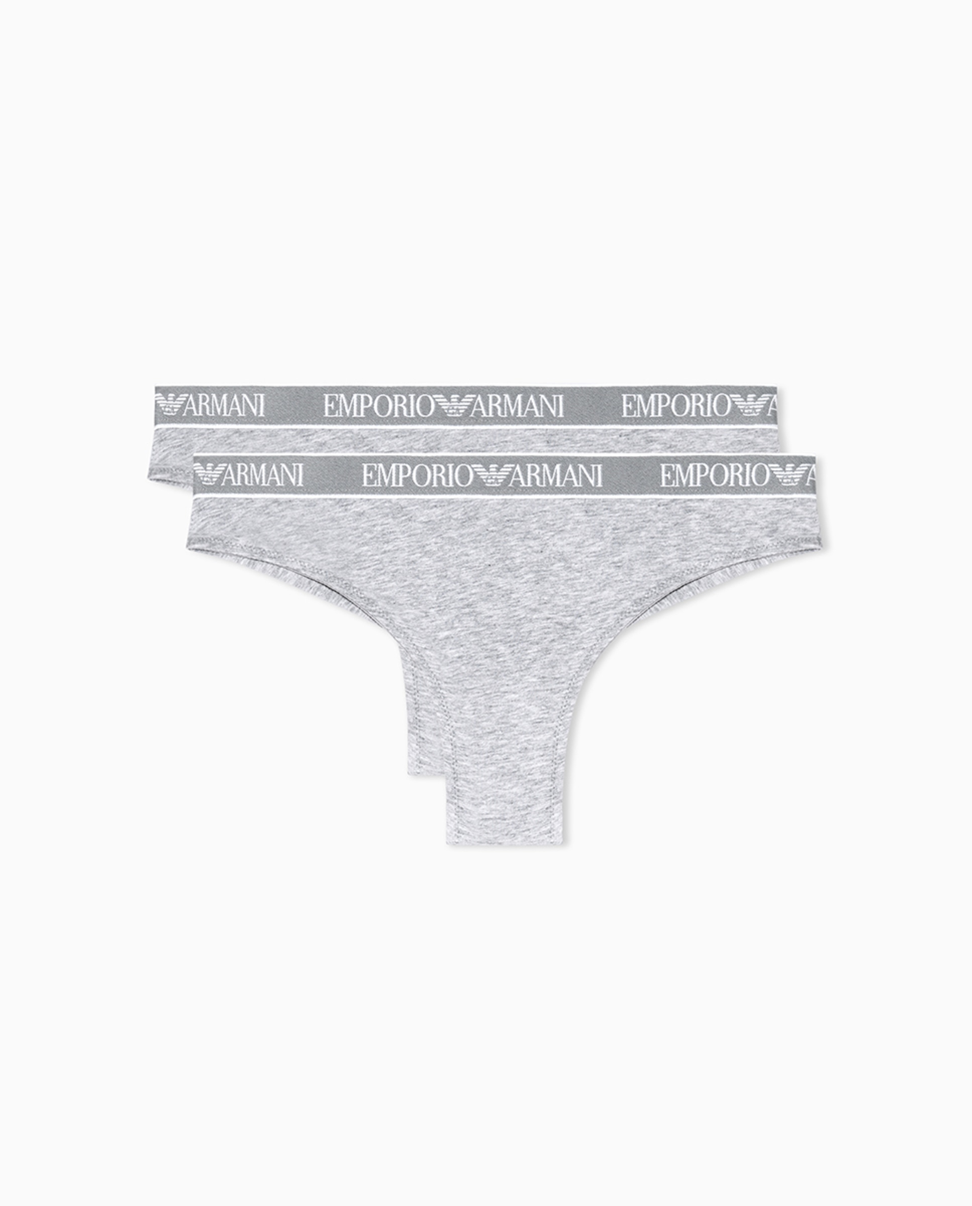 Pack de Duas Cuecas Asa Delta de Algodão "Iconic Logoband" Cinzento-2