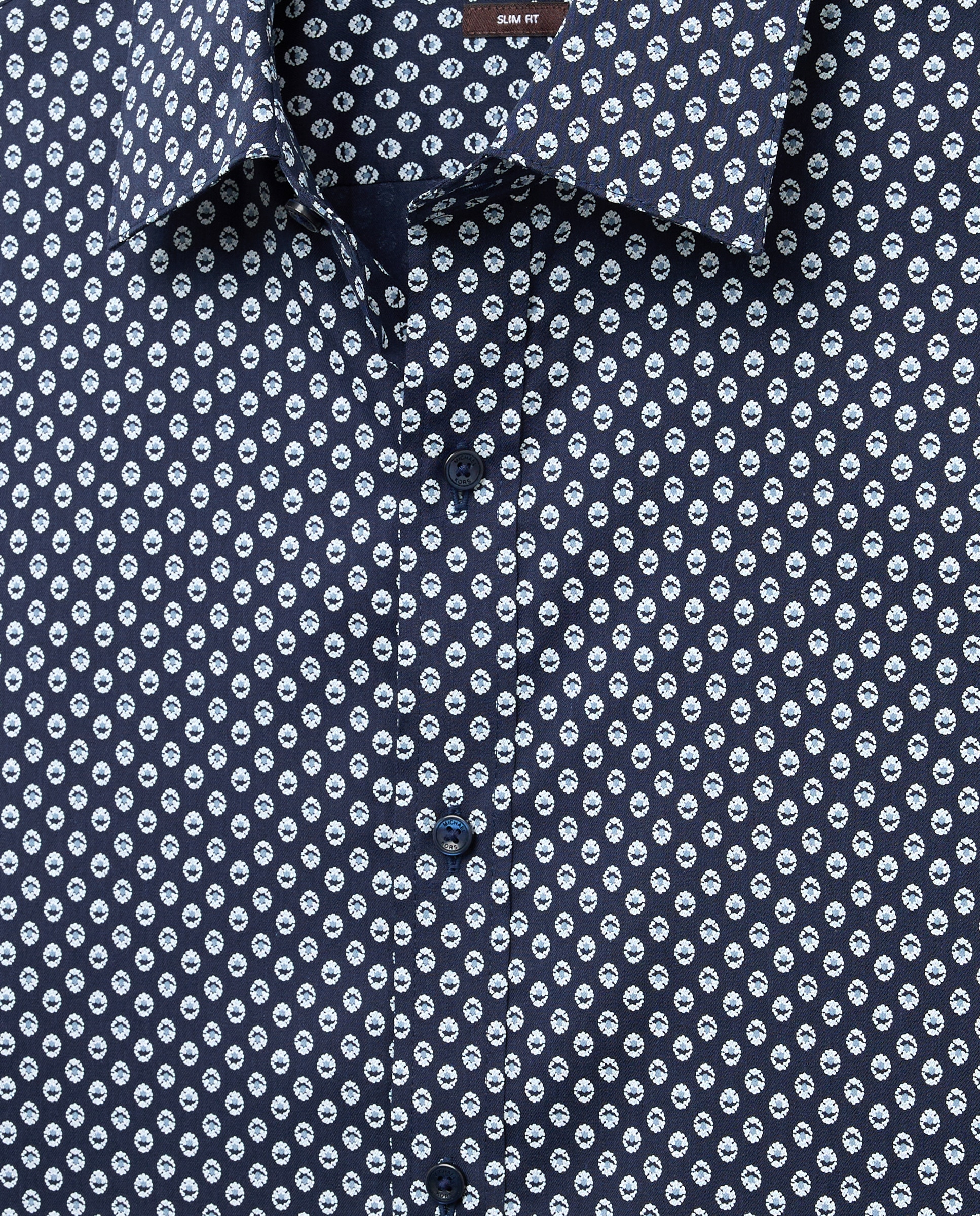 Camisa de Manga Comprida com Micro Desenho Azul-marinho-3